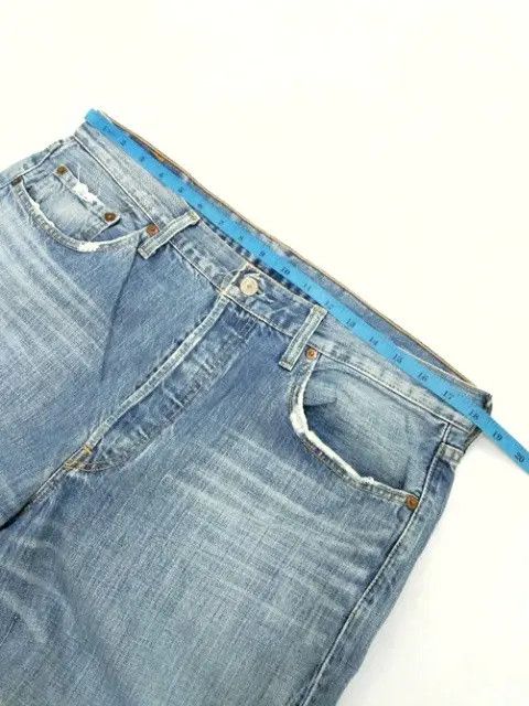 Levi's Vintage Levi's 501 Straight Leg Distressed Blue Washed 36x32 Size US 36 / EU 52 - 4 Thumbnail