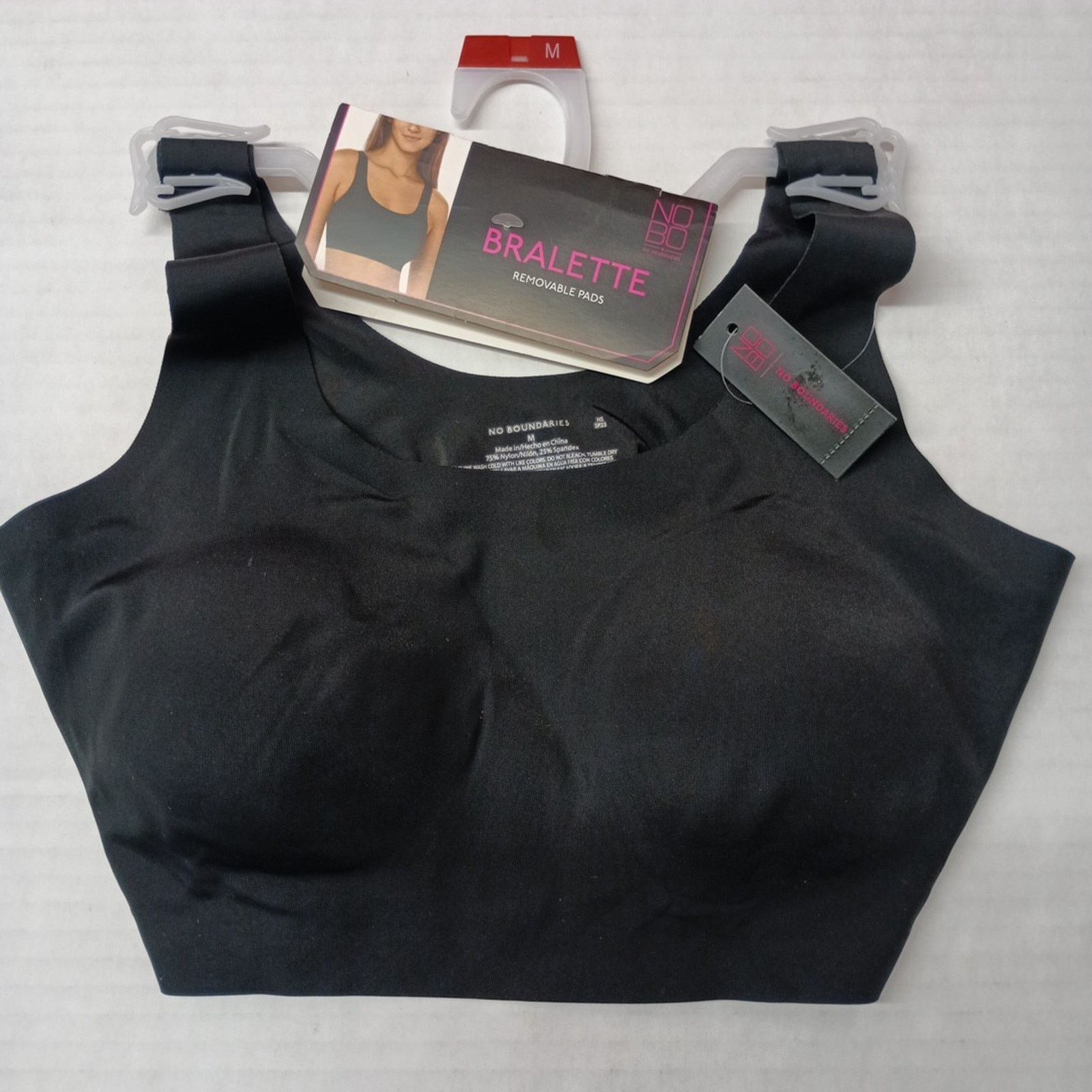 Other No Boundaries Scoop Bralette Padded Pullover Black Juniors M Size ONE SIZE - 1 Thumbnail