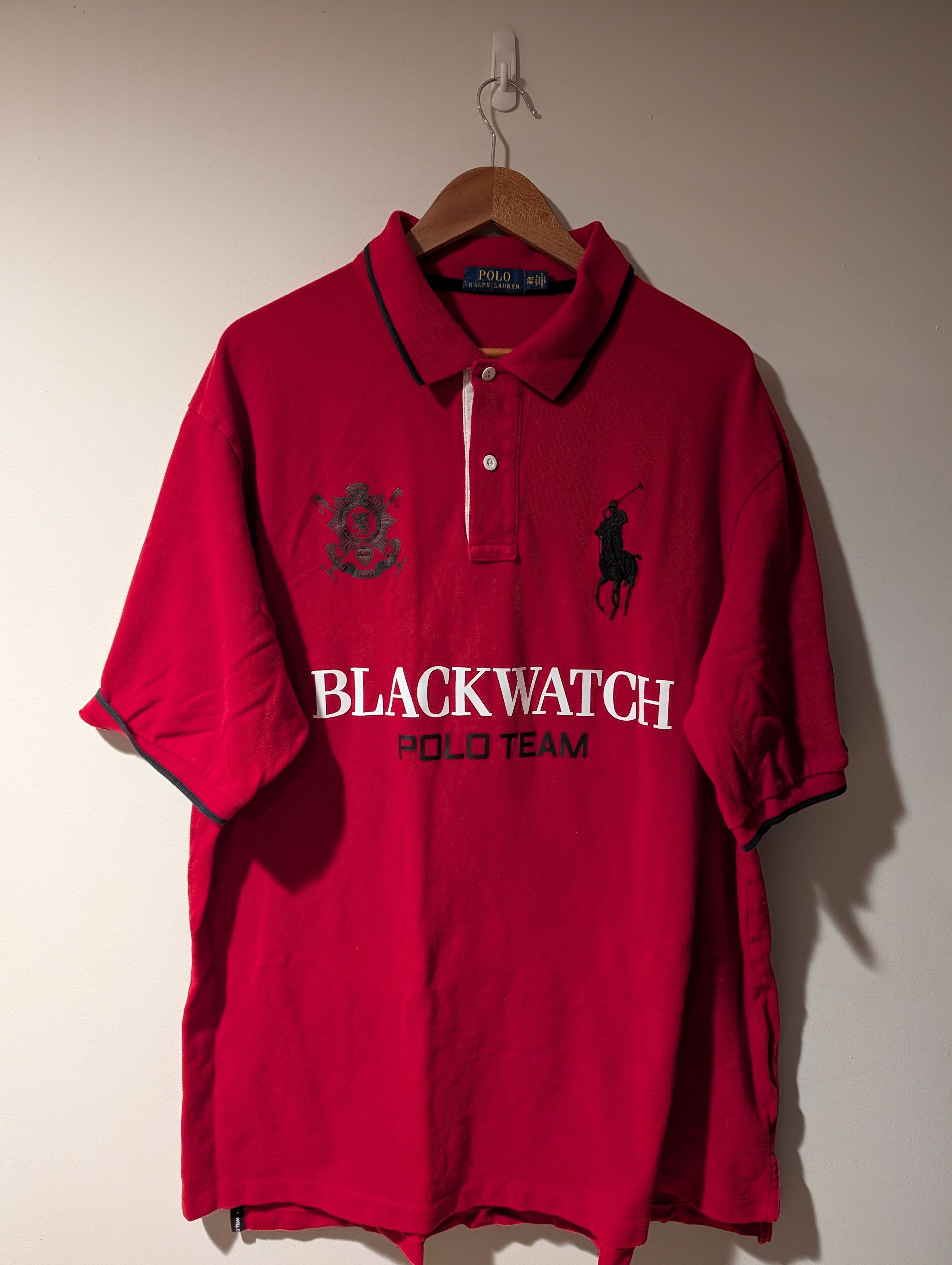 Vintage Y2K Polo Ralph Lauren Black WatchTeam Rugby Shirt