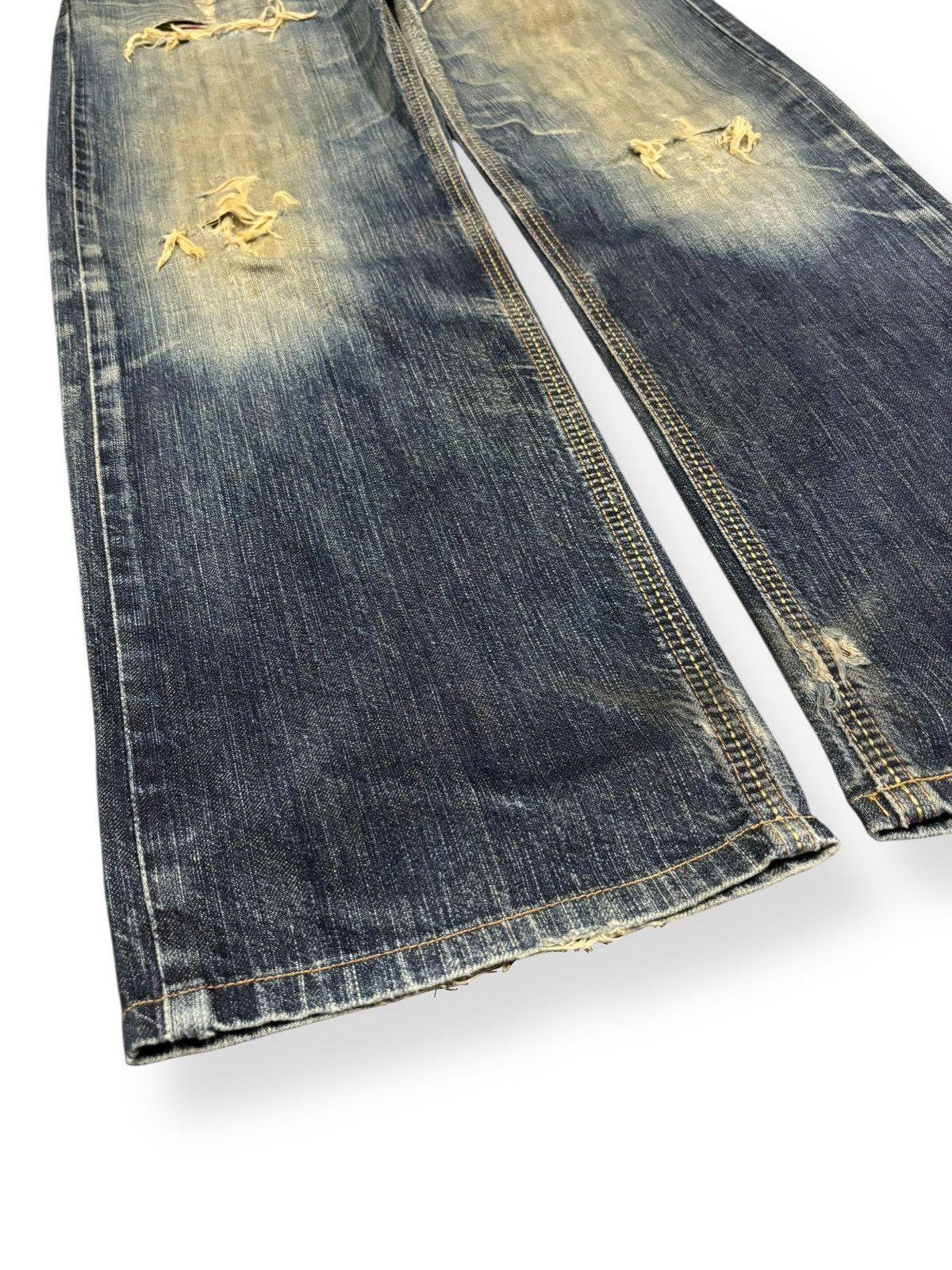 Edwin Vintage Edwin XV Mud Wash Baggy Distressed Grunge Jeans Size US 31 - 7 Thumbnail