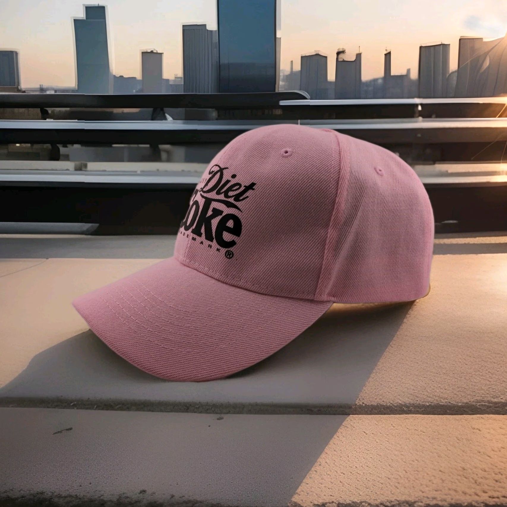 Vintage DIET COKE Hat Baseball Cap Adjustable New Sealed Pink UV Protection Logo Men One Size Cotton Canvas Casual Vintage: No Size ONE SIZE - 4 Thumbnail