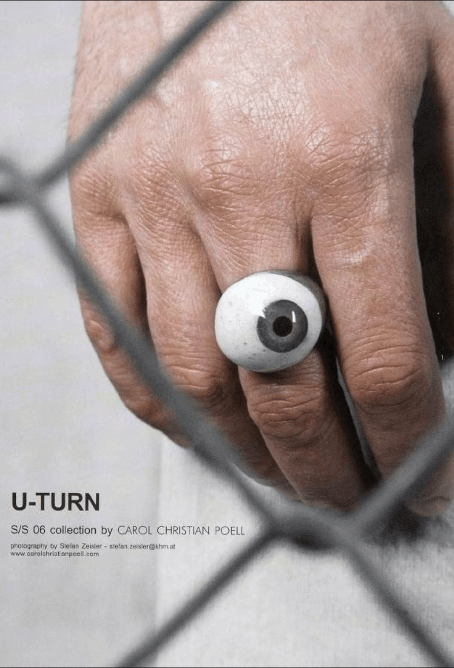 Carol Christian Poell Prosthetic Eye Silver Ring Size ONE SIZE - 4 Thumbnail