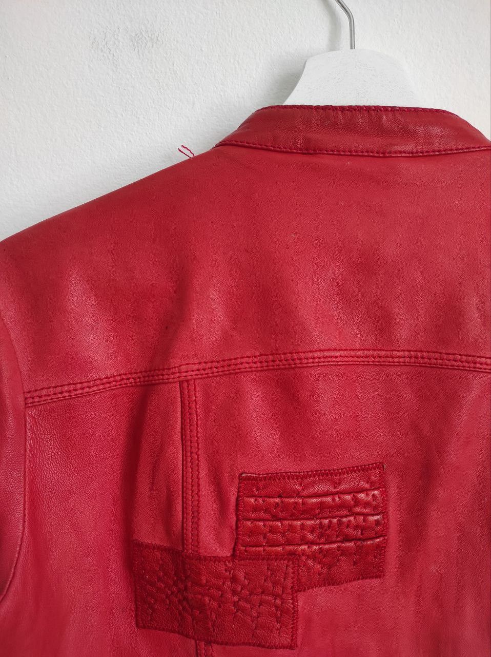 Marithe + Francois Girbaud Marithe Francois Girbaud Leather Red Bomber Jacket Size M-L Size L / US 10 / IT 46 - 12 Thumbnail