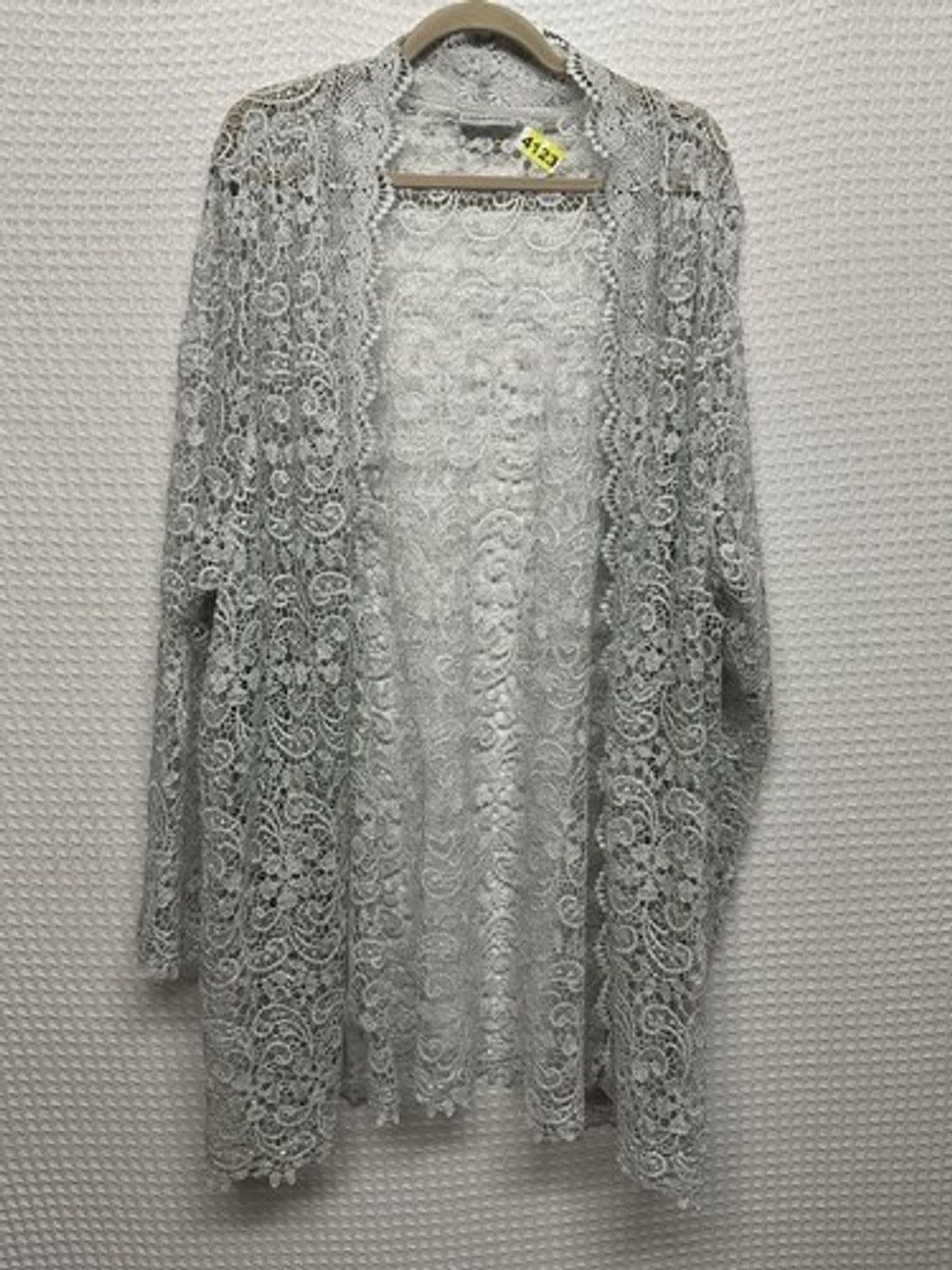 Other Catherines Lace Floral Open Front Cardigan Cover Up Women 3X Size 3XL / US 20-22 - 1 Thumbnail