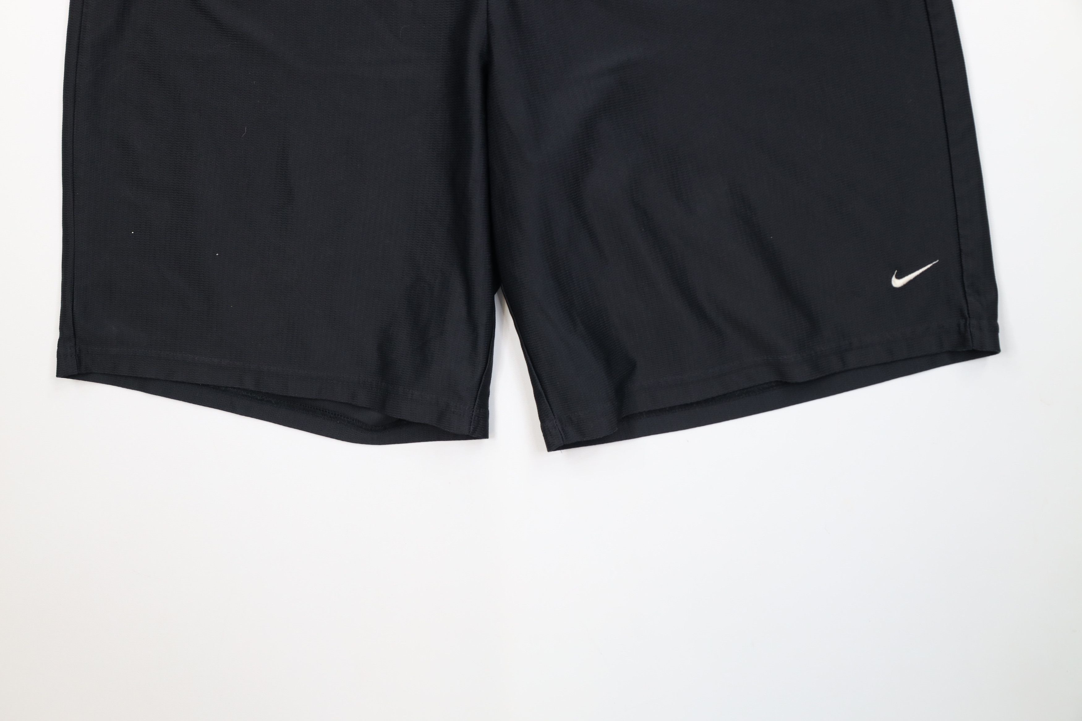 Nike Vintage 90s Y2K Nike Mini Swoosh Above Knee Shorts Black Size US 36 / EU 52 - 4 Thumbnail