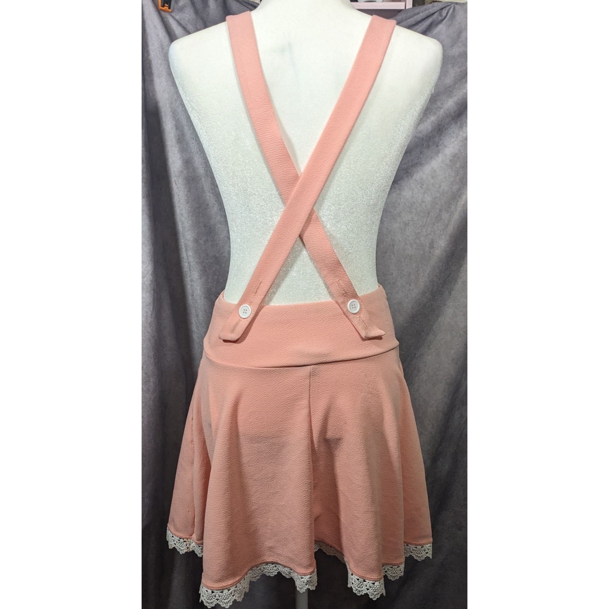 Other Midnight Hour Pink Sakura Lace Edge Suspender Skirt Size Sma Size 28" / US 6 / IT 42 - 7 Thumbnail