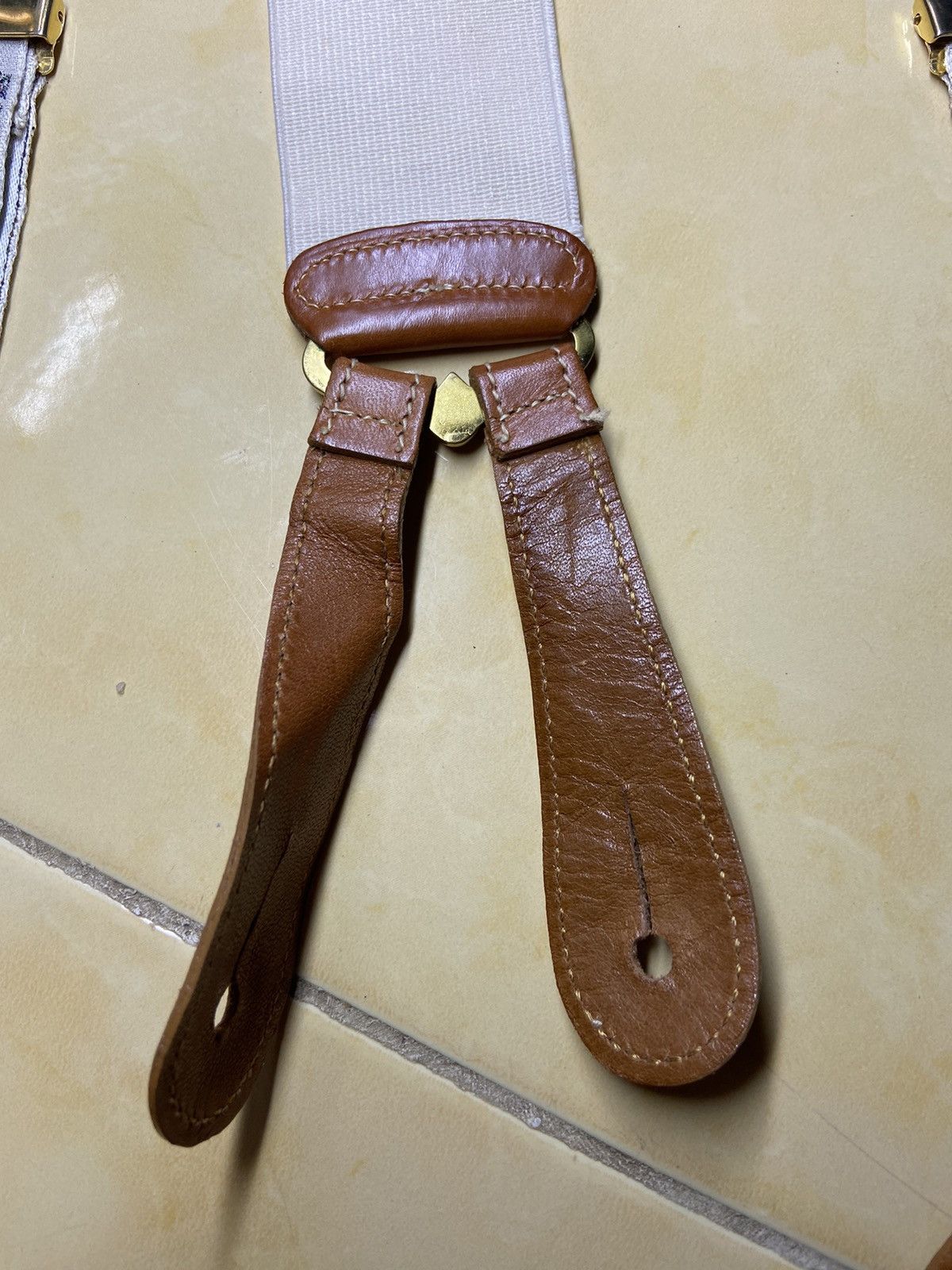 Trafalgar × Vintage TRAFALGAR SUSPENDER LET’S PLAY BASEBALL SILK LEATHER Size ONE SIZE - 3 Thumbnail