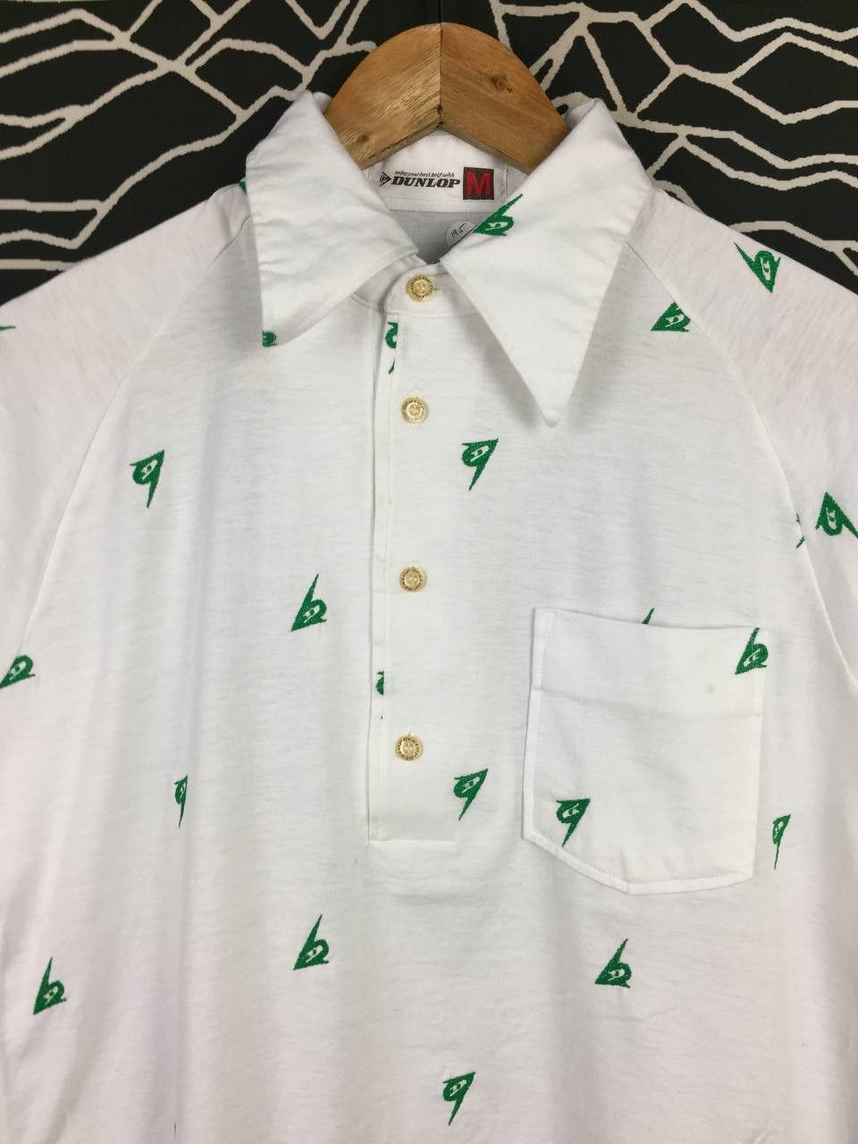 Dunlop Vtg 70s 80s Dunlop Golf All Over Pattern Retro Polo Shirt Size US M / EU 48-50 / 2 - 3 Thumbnail