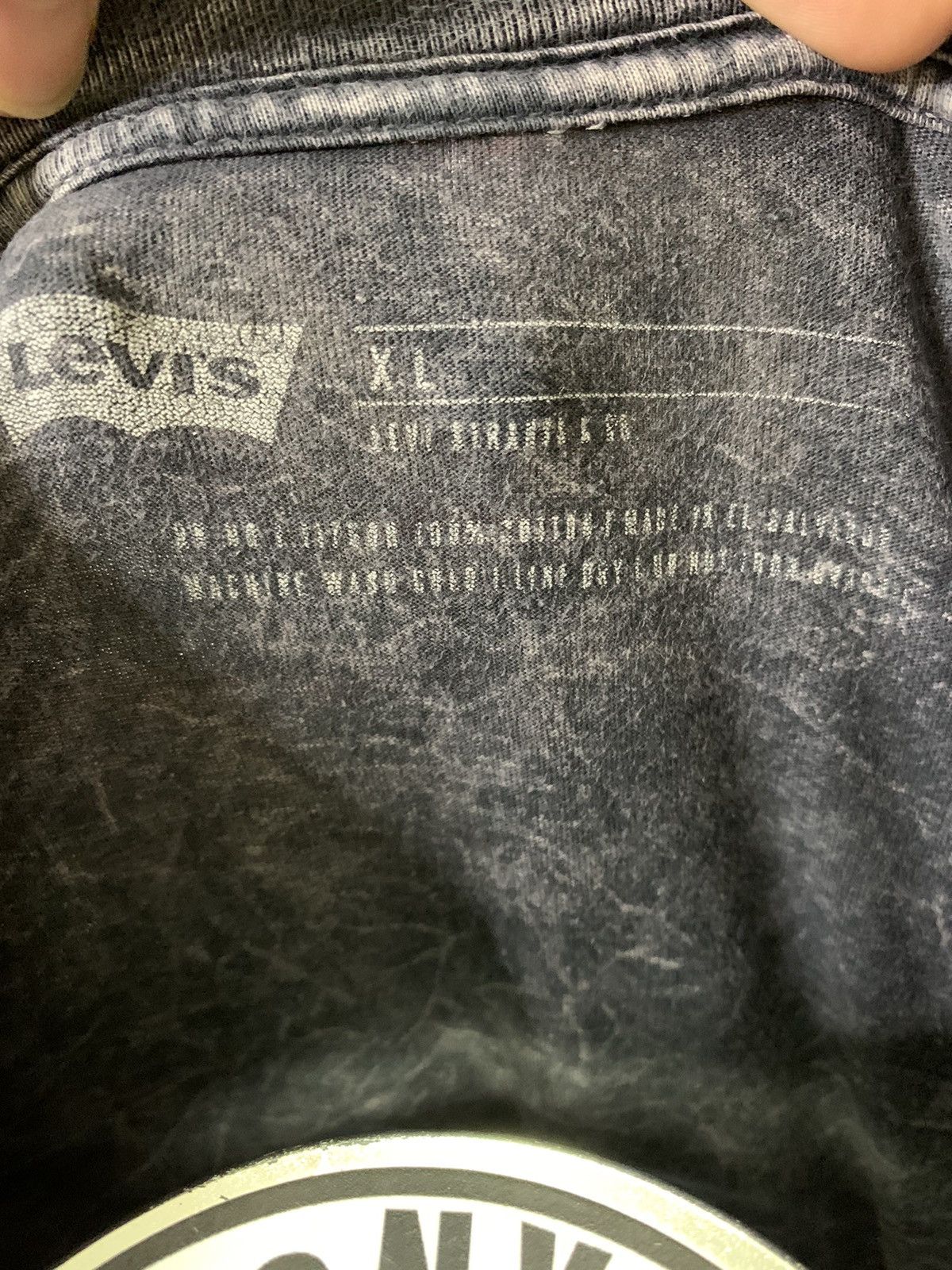 If Six Was Nine Vintage Inspired Black Tie Dye Levi's Skull Rose Tshirt Size US XL / EU 56 / 4 - 9 Thumbnail