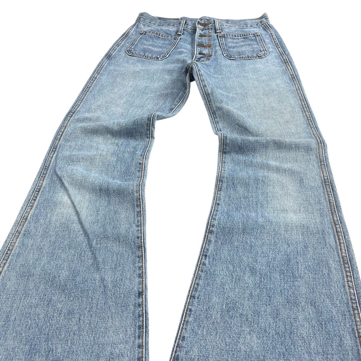 If Six Was Nine × Japanese Brand × Le Grande Bleu (L.G.B.) Y2k Georgia Love Bell Bottons Flared Jeans Bootcut Lgb Goa Size 28" / US 6 / IT 42 - 3 Thumbnail