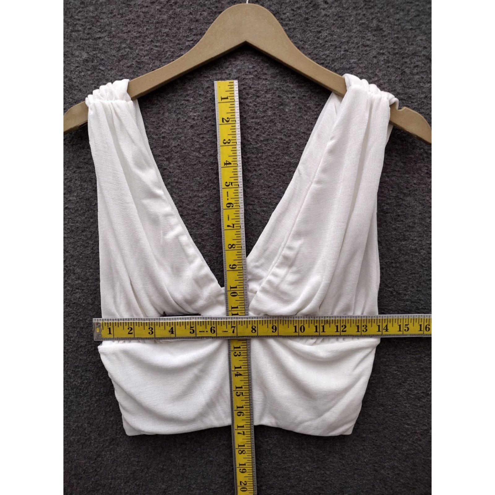 Superga Women's Tank Shirt XS XL Color White V-Neck Plunging Crop? Size S / US 4 / IT 40 - 4 Thumbnail