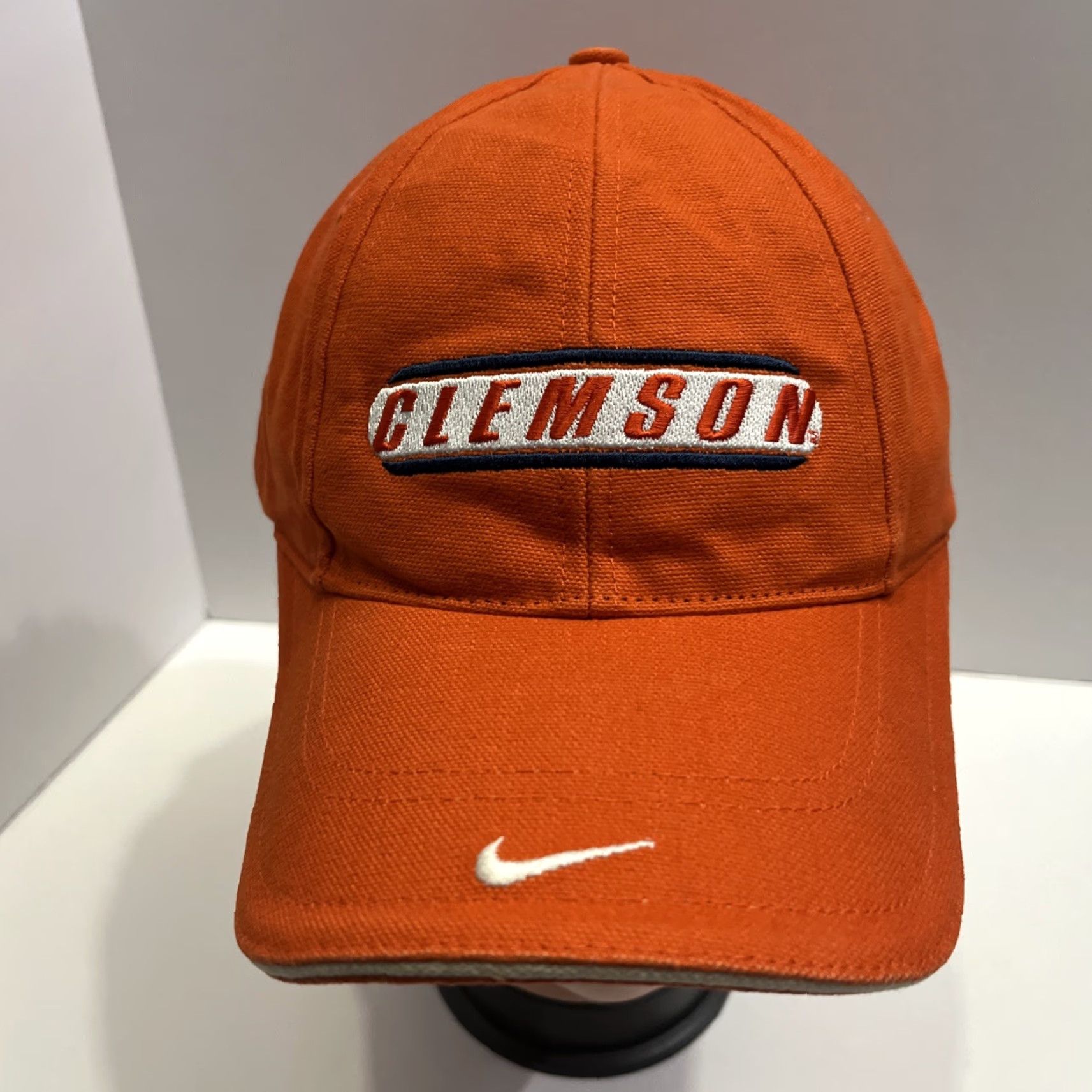 Nike Clemson Tigers Nike Hat Cap Orange White On Field Center Swoosh Baseball Cap Unisex Adults One Size Adjustable Lightweight Polyester Size ONE SIZE - 2 Thumbnail