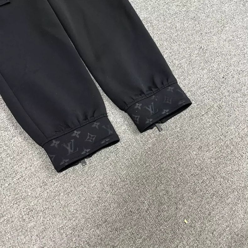 Louis Vuitton Black presbyopic paneled slacks pants 2505-Ne