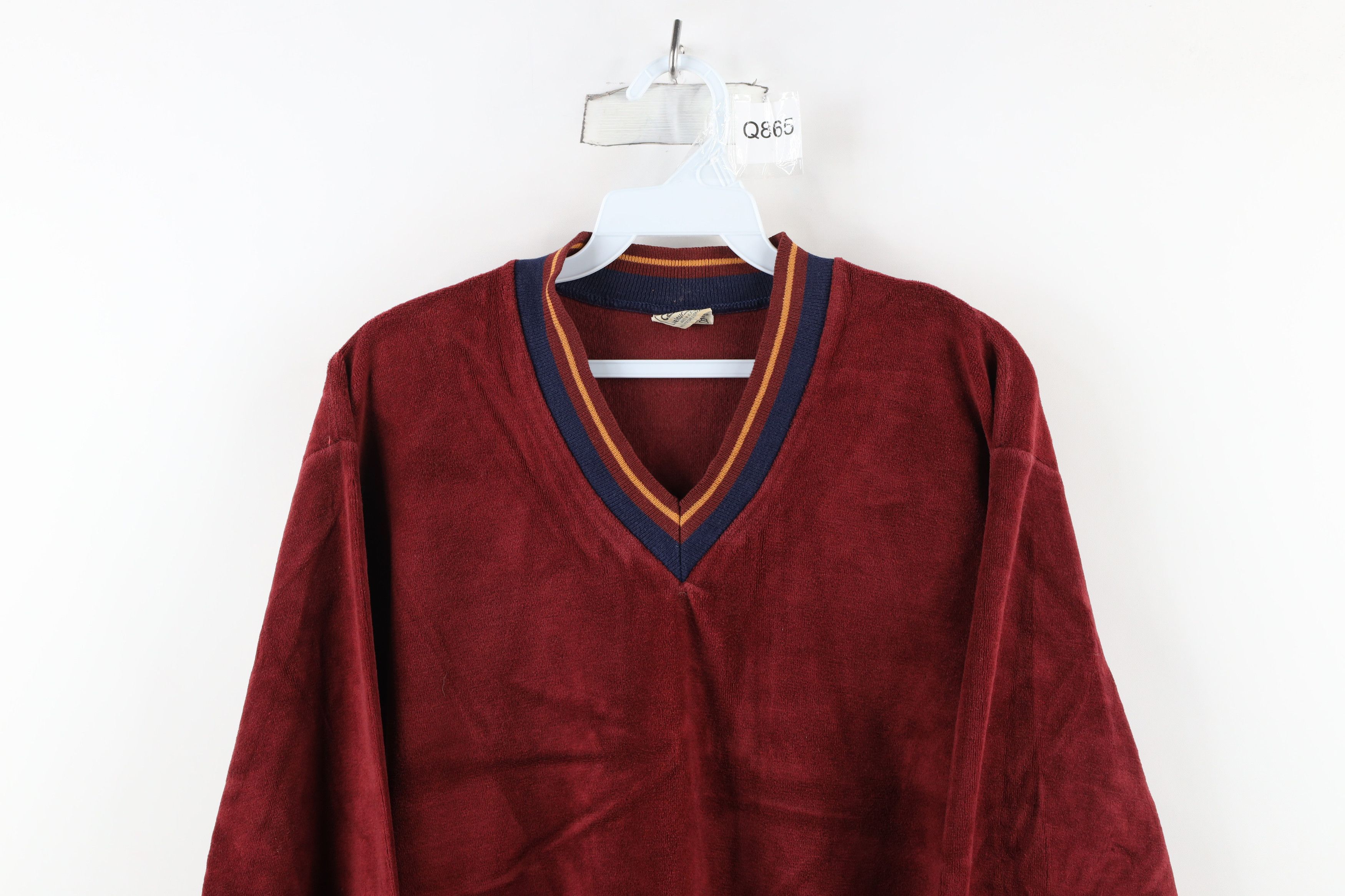 Vintage Vintage 60s 70s Streetwear Striped V-Neck Sweater USA Size US L / EU 52-54 / 3 - 2 Thumbnail