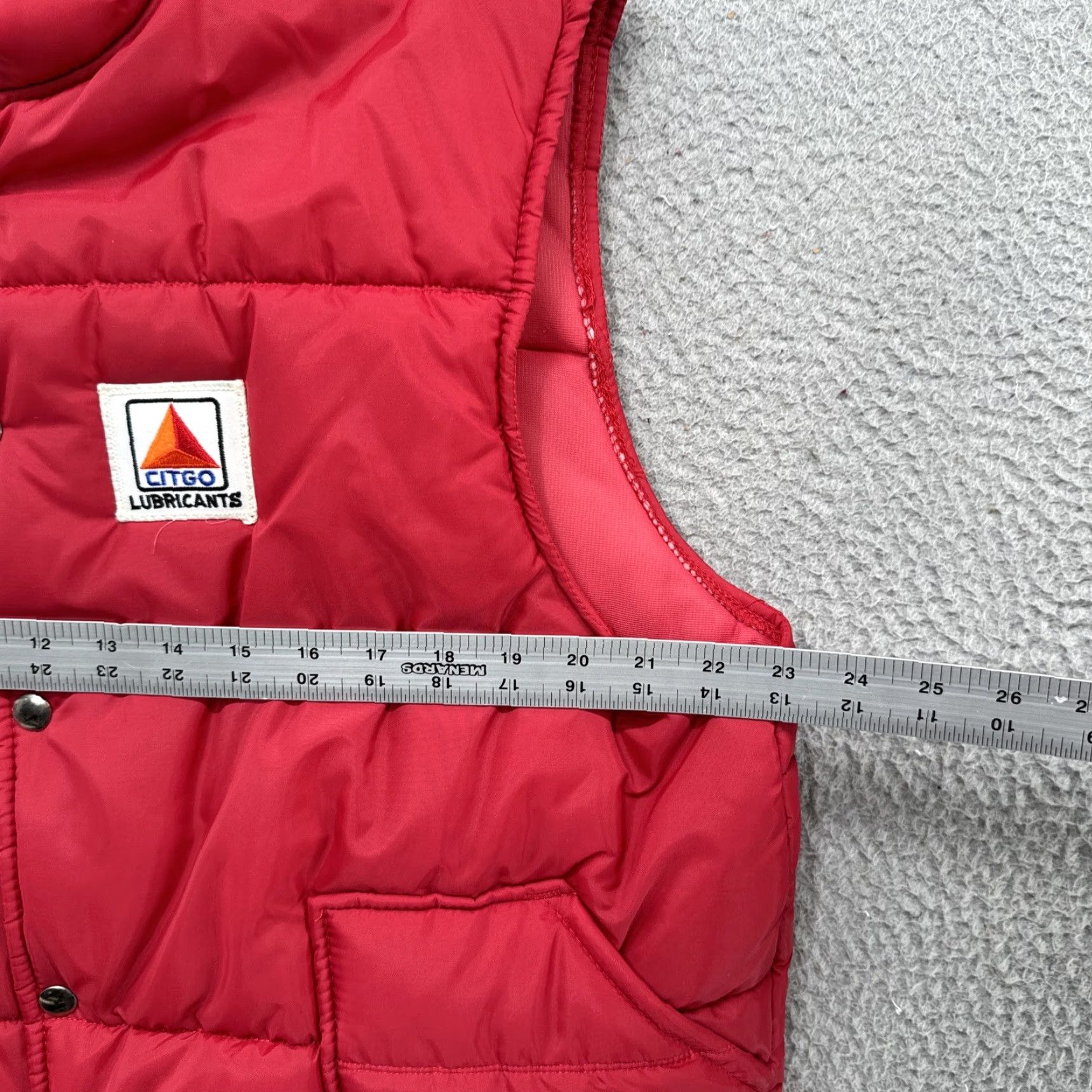 Dunbrooke VINTAGE Citgo Pla-Jac Dunbrooke Vest - Quilted Puffer Snap Up XL Red USA Made Size US XL / EU 56 / 4 - 5 Thumbnail