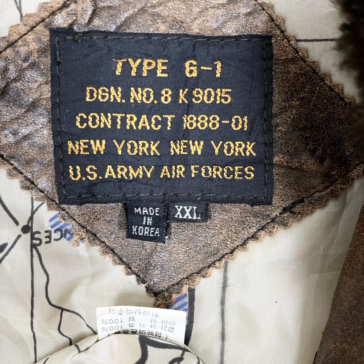 Vintage Vintage Military USAF US Army Bomber Flight Leather Jacket Size US XL / EU 56 / 4 - 6 Thumbnail