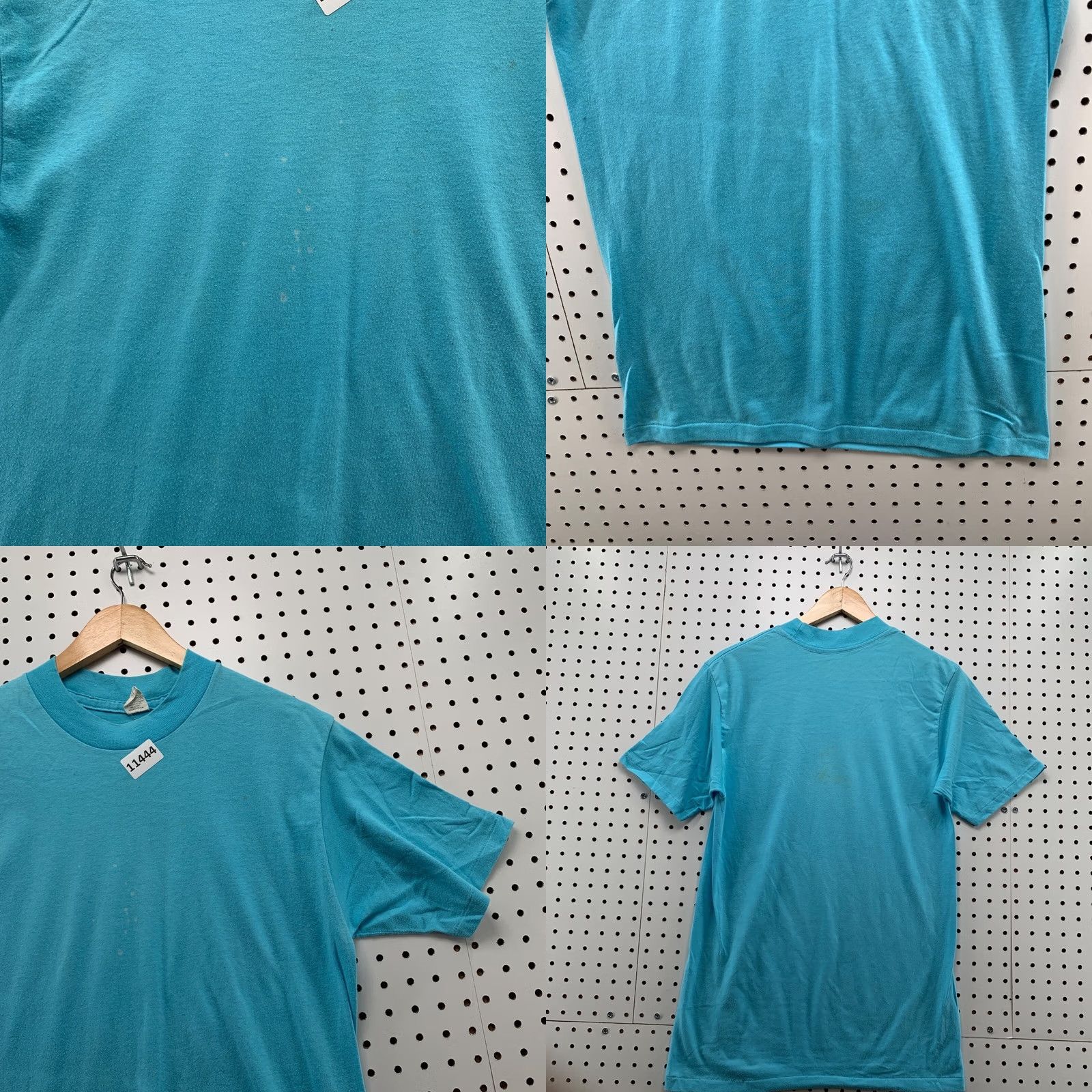 Vintage VINTAGE Sky Blue Shirt Mens M 80s USA Lexington Single Stitch T-Shirt Varsity Cotton Polyester Blue 18x30.5 Men Size US M / EU 48-50 / 2 - 9 Thumbnail