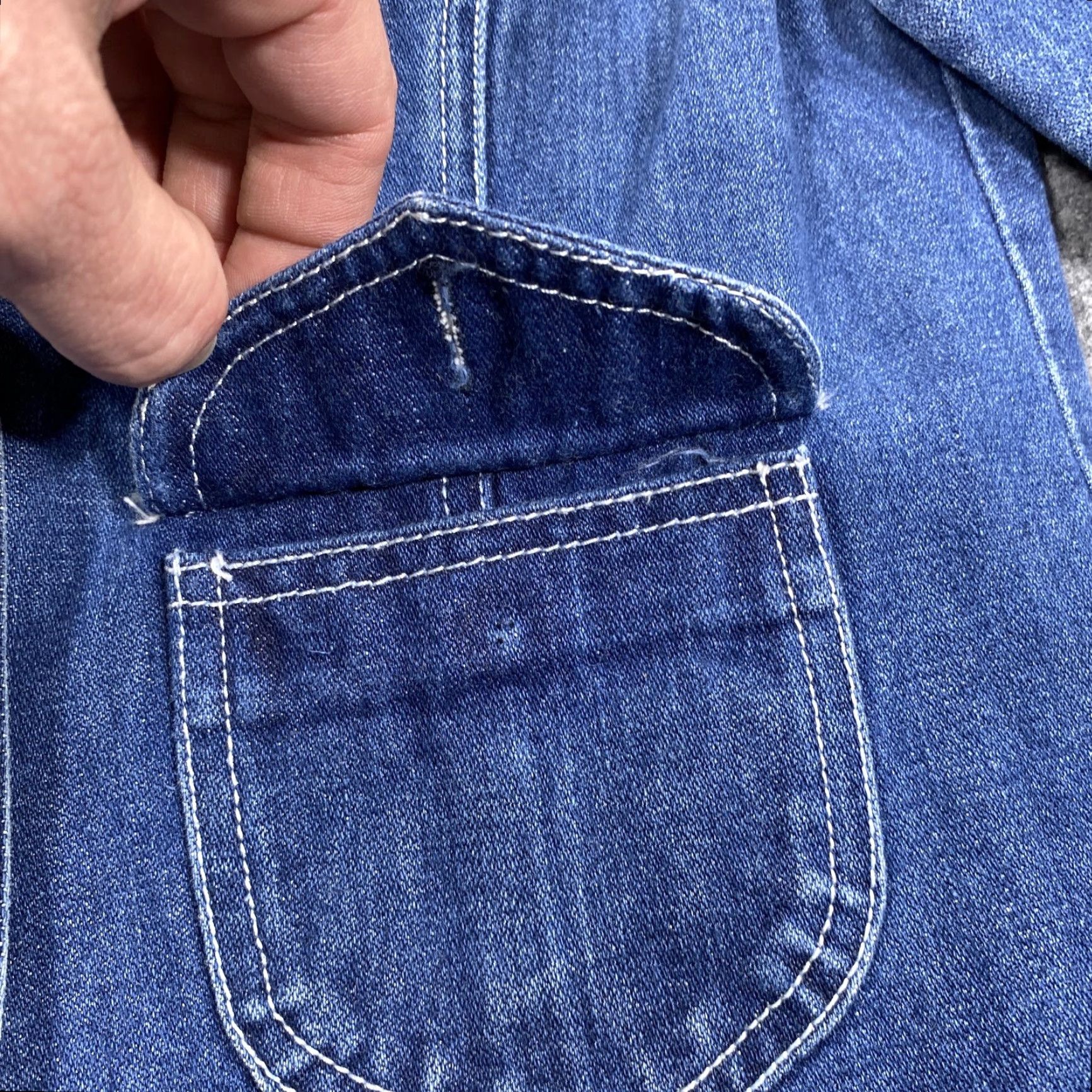 Denime L'AVION Denim Blazer Jacket Womens Small Blue Jean Button Front Pockets Size 28" / US 6 / IT 42 - 5 Thumbnail