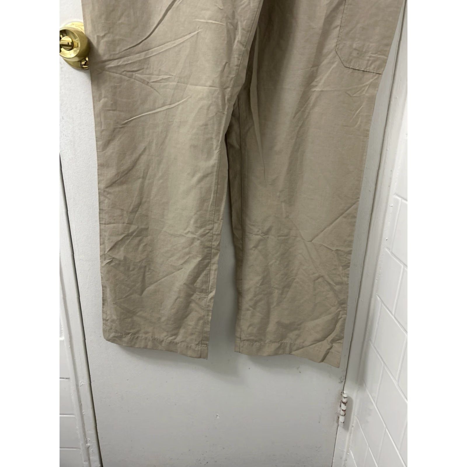 Lands' End Lands' End Pants Mens 36x32 Tan Khaki Cargo Traditional Fit Zipper Button Pockets Straight Leg Beig Size US 36 / EU 52 - 3 Thumbnail