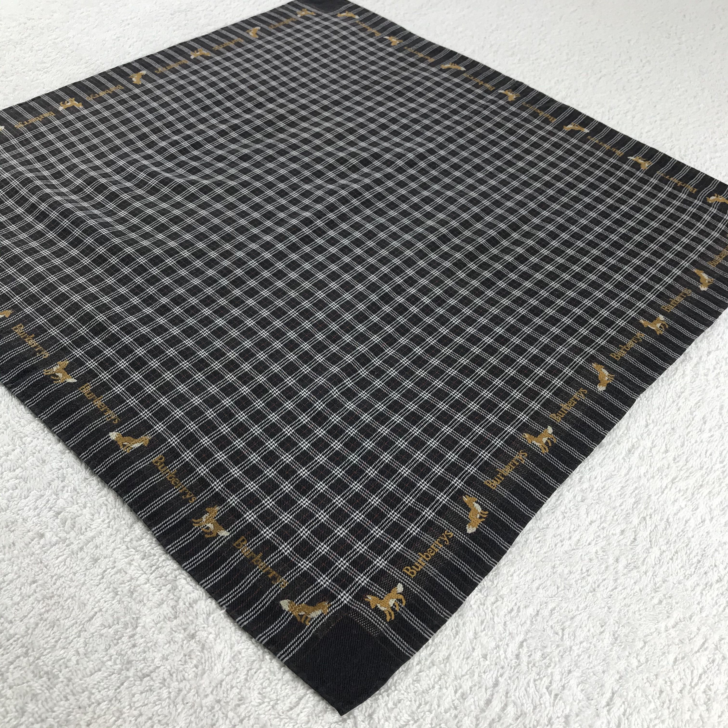 Burberry × Vintage Burberry Bandana / Handkerchief / Neckerchief - S227 Size ONE SIZE - 2 Thumbnail