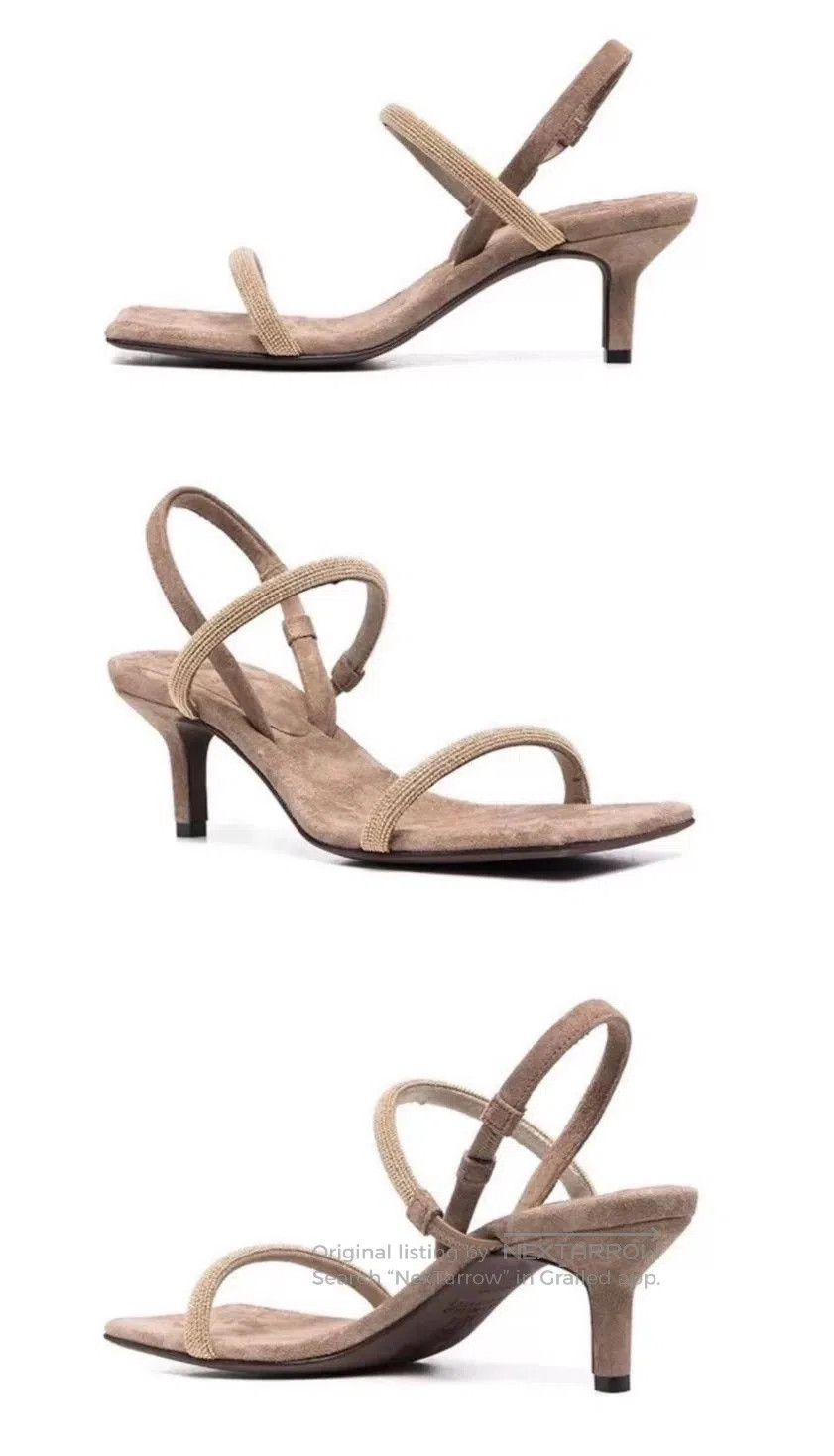 Brunello Cucinelli Brunello Cucinelli Square Toe Sandals. Size US 5.5 / IT 35.5 - 2 Thumbnail