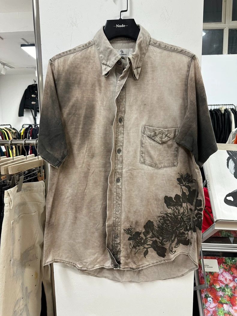 Yohji Yamamoto yohji yamamoto Tie-dyed stamen short-sleeved shirt 2502-Ne Size US XL / EU 56 / 4 - 1 Thumbnail