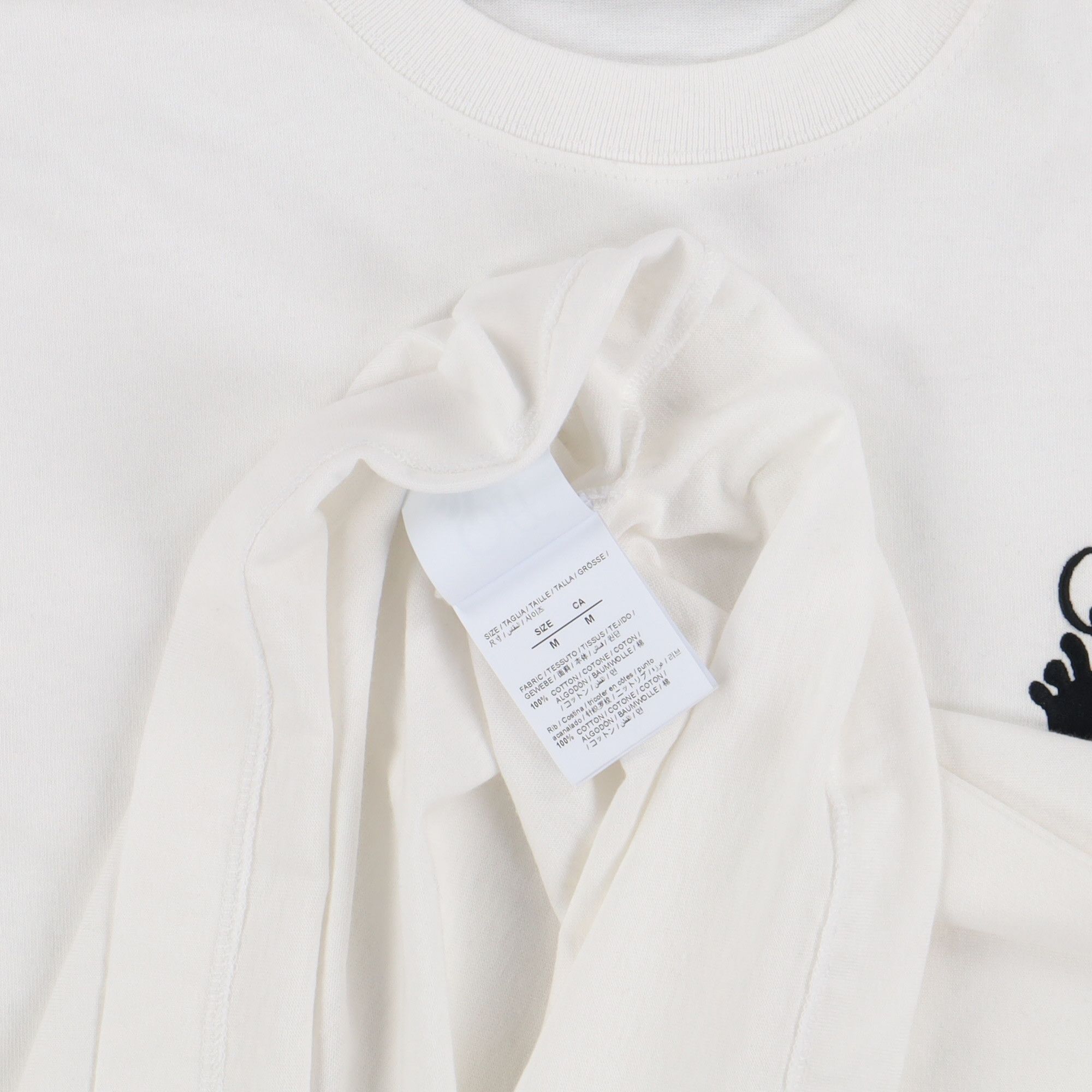 Off-White White Embroidered Cut Here Logo Long Sleeve Skate T-Shirt Size US M / EU 48-50 / 2 - 4 Thumbnail