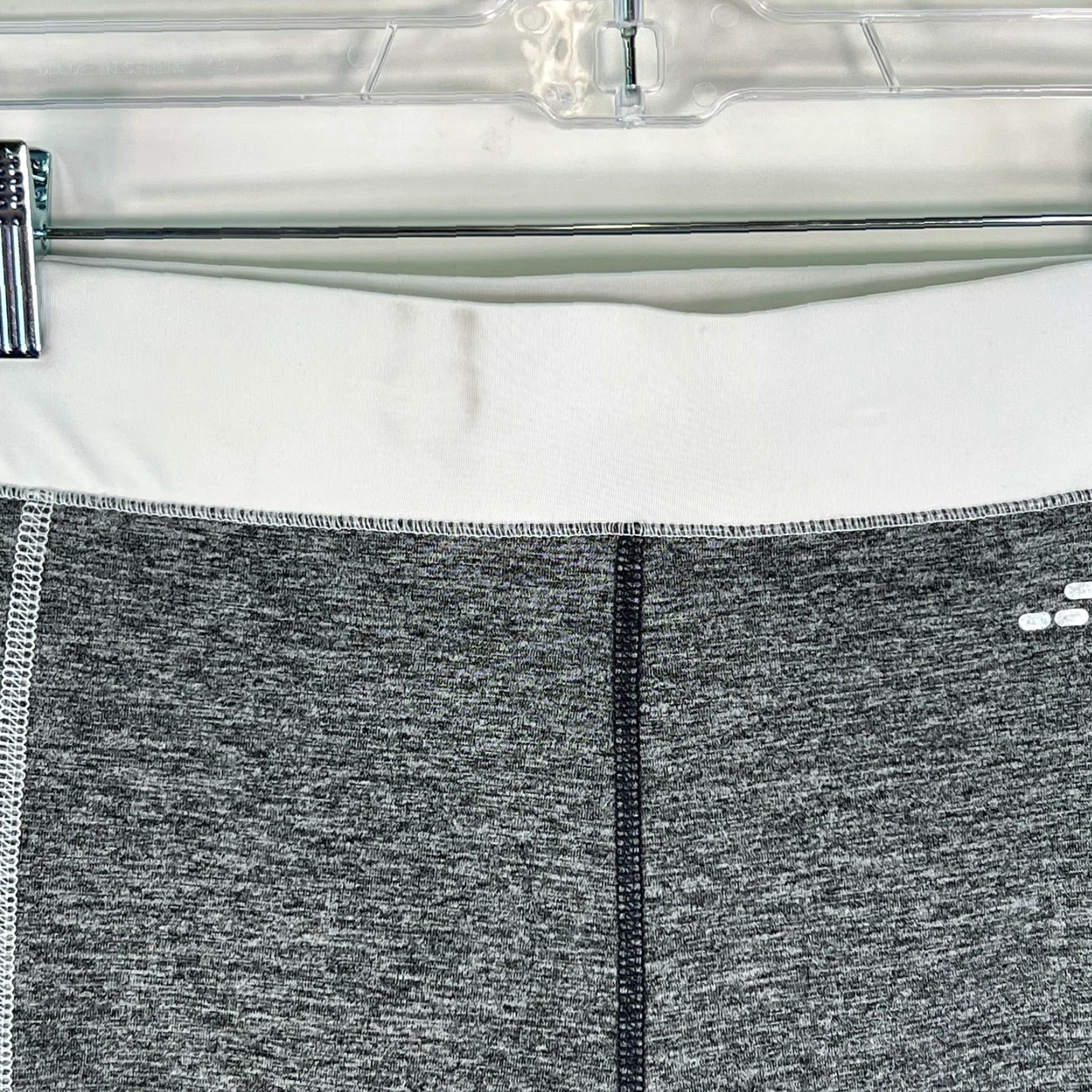 Vintage BCG Womens Flat Front High Waist Straight Biker Shorts Size S Gray Activewear Polyester Blend Stretch 5 in Inseam Mens? Size 28" / US 6 / IT 42 - 3 Thumbnail
