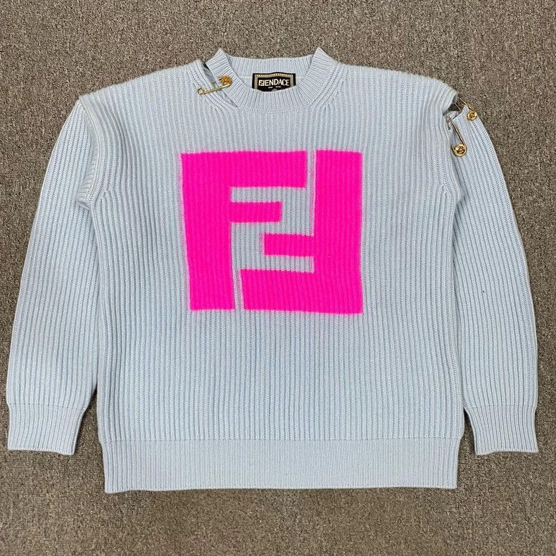 Versace Versace Blue pin sweater Size S / US 4 / IT 40 - 2 Thumbnail