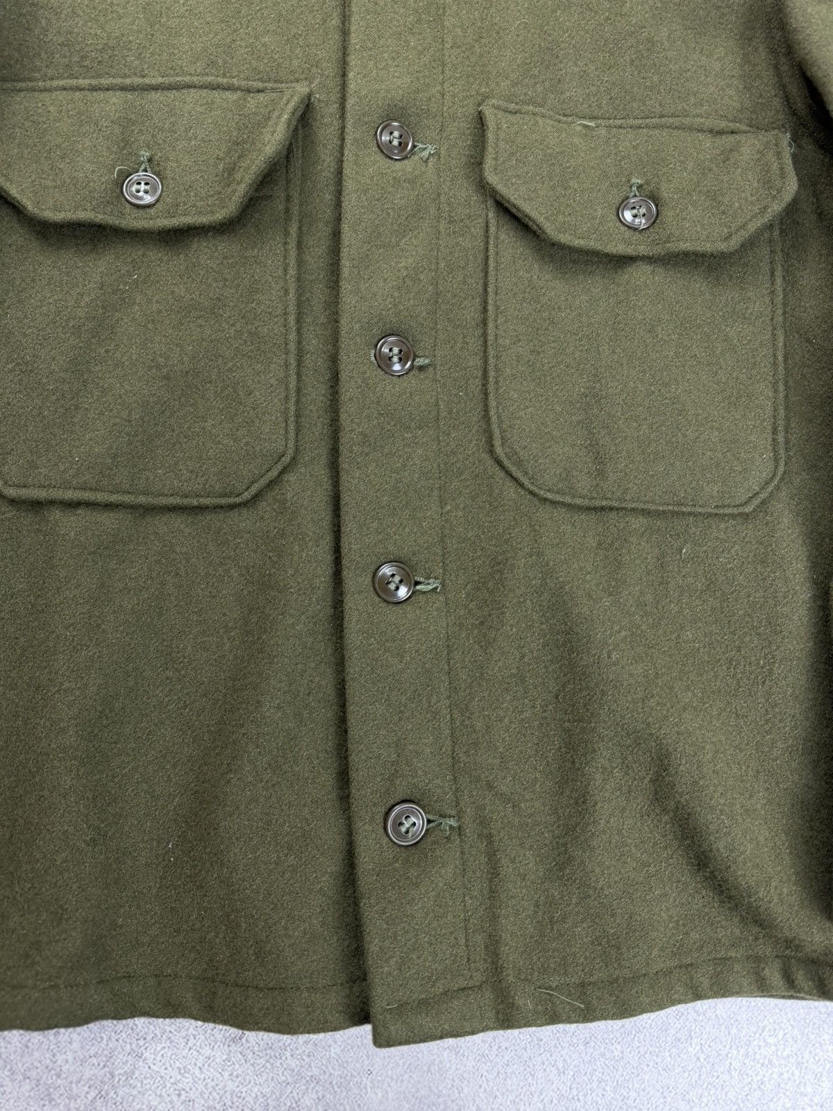 Vintage Vintage US Army OG-108 Olive Green Wool Field Jacket Shirt Size US M / EU 48-50 / 2 - 4 Thumbnail
