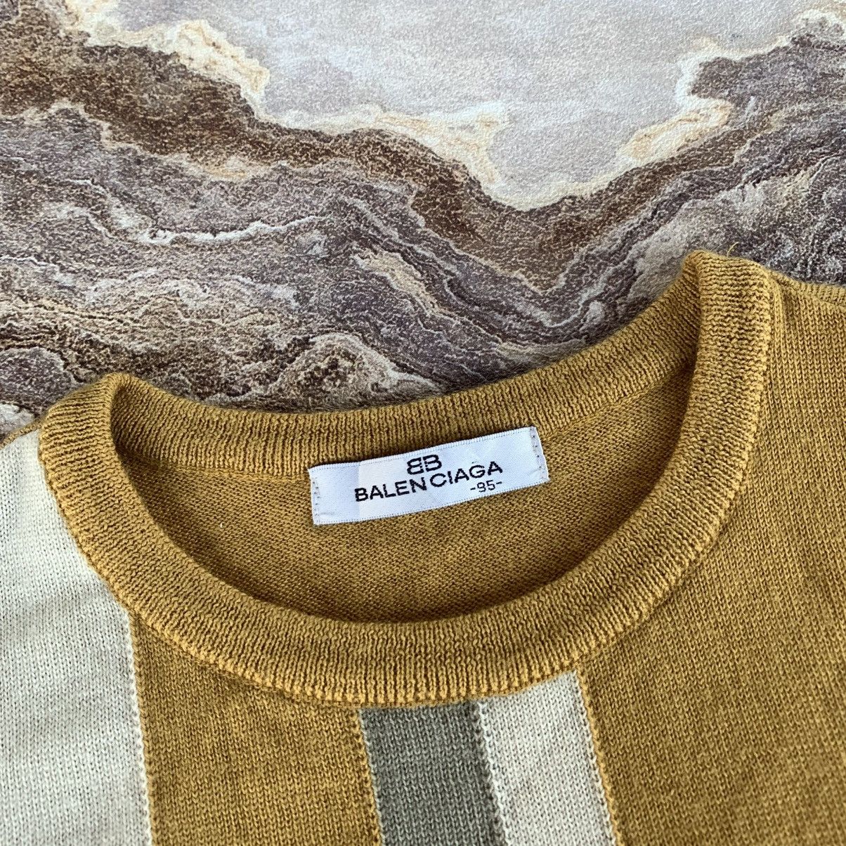 Balenciaga Vtg 90s Balenciaga Vest Knit Geometrical Small Logo Size US M / EU 48-50 / 2 - 3 Thumbnail