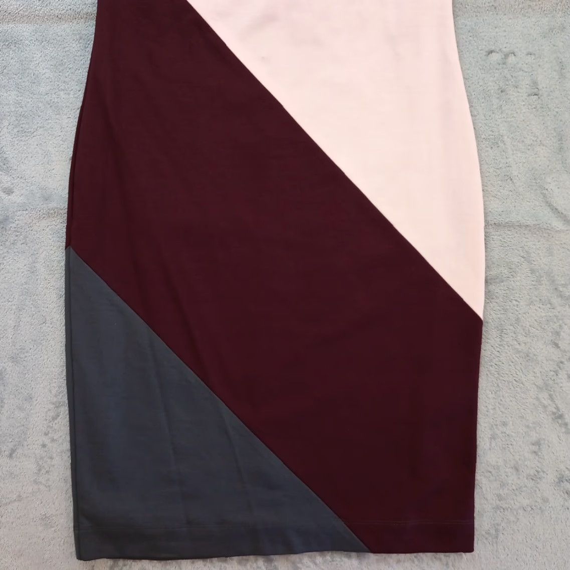 Banana Republic Banana Republic Sheath Dress Midi Pink Gray Sleeveless Round Neck Zip Lined 4 Women Regular Vintage No Size S / US 4 / IT 40 - 3 Thumbnail