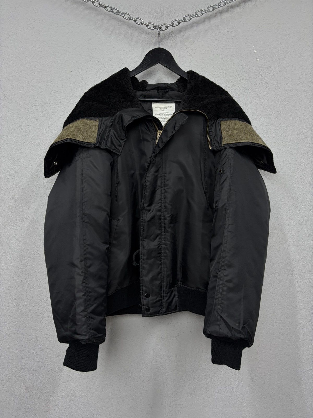 If Six Was Nine Vintage Rick Owens Vibe Black Bomber Jacket Faux Fur Collar Size US L / EU 52-54 / 3 - 1 Thumbnail