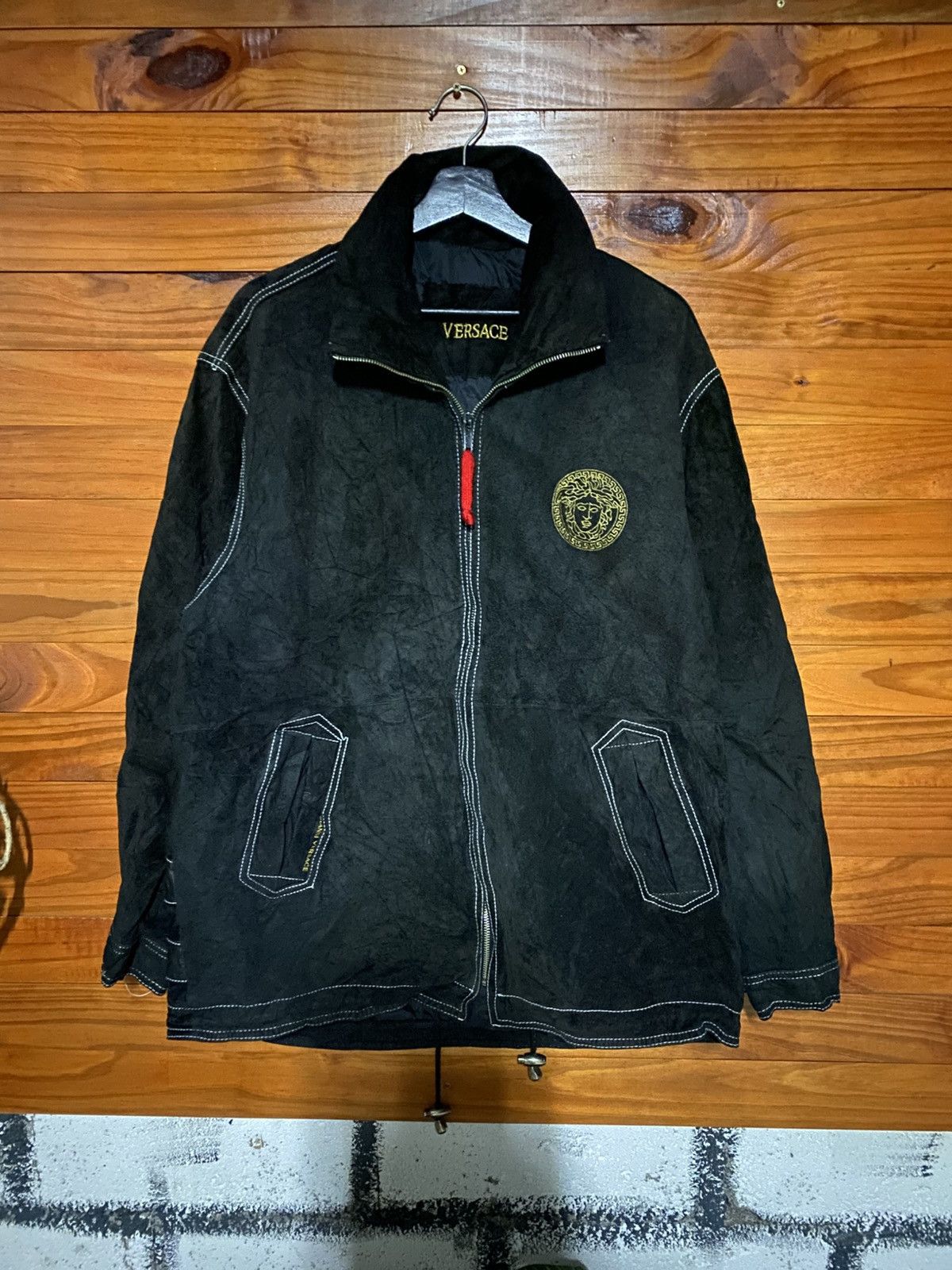 Vintage Vintage Gianni Versace Medusa Embroidery Black Jacket – Bold Size US M / EU 48-50 / 2 - 3 Thumbnail