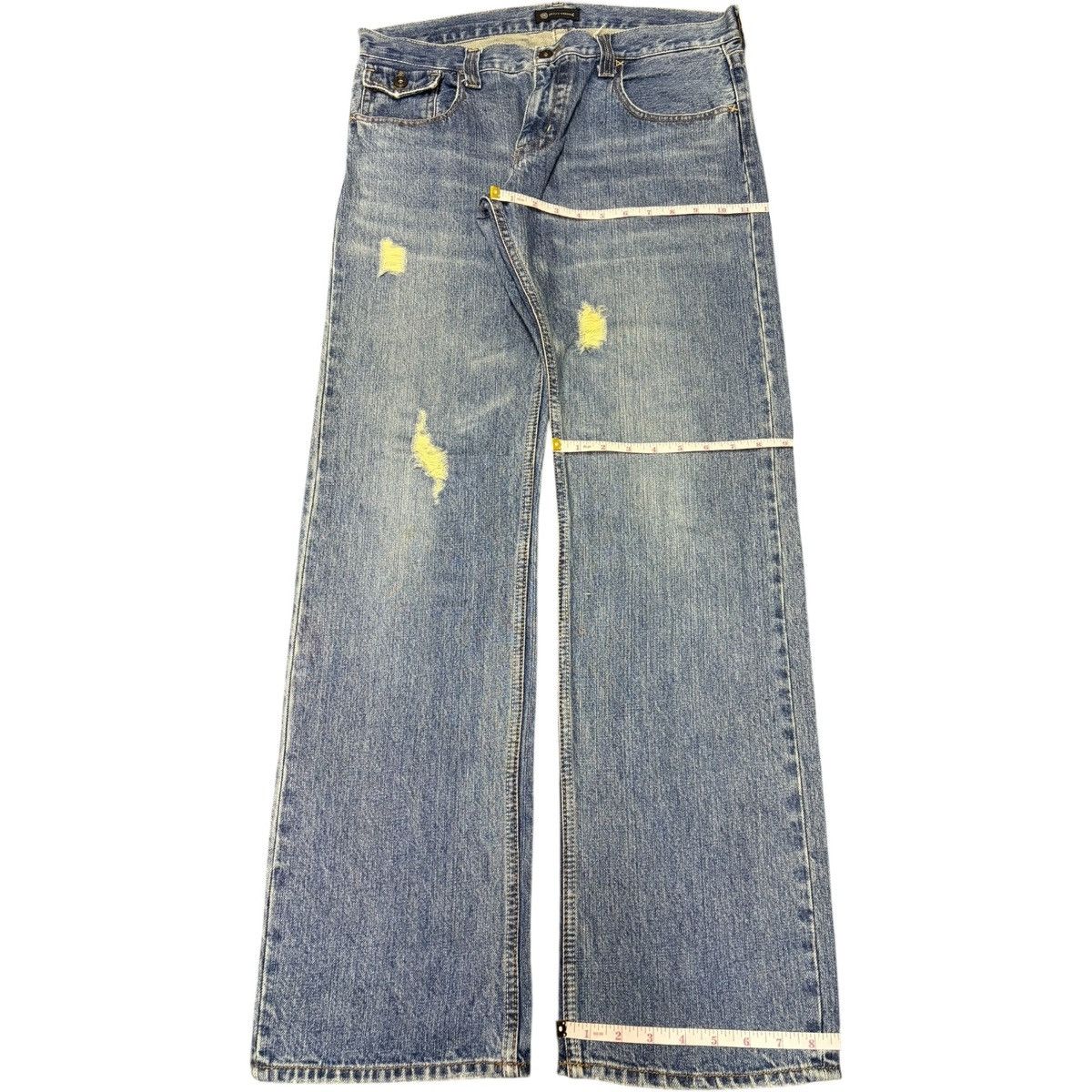 Edwin Vintage Japanese Brand Faded Wash Distress Loose Jeans Size US 35 - 8 Thumbnail