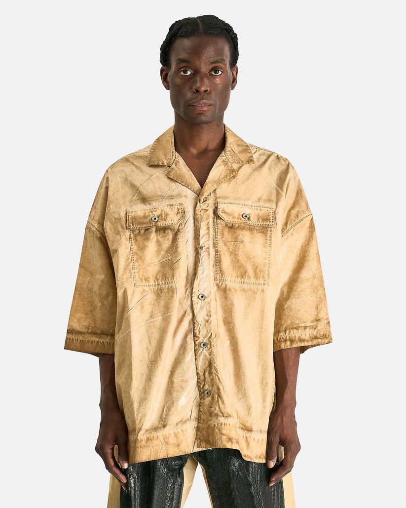 Rick Owens Drkshdw o1s1v1r1oon0825 Magnum Tommy Shirt in Beige/Parchment Size US S / EU 44-46 / 1 - 2 Thumbnail
