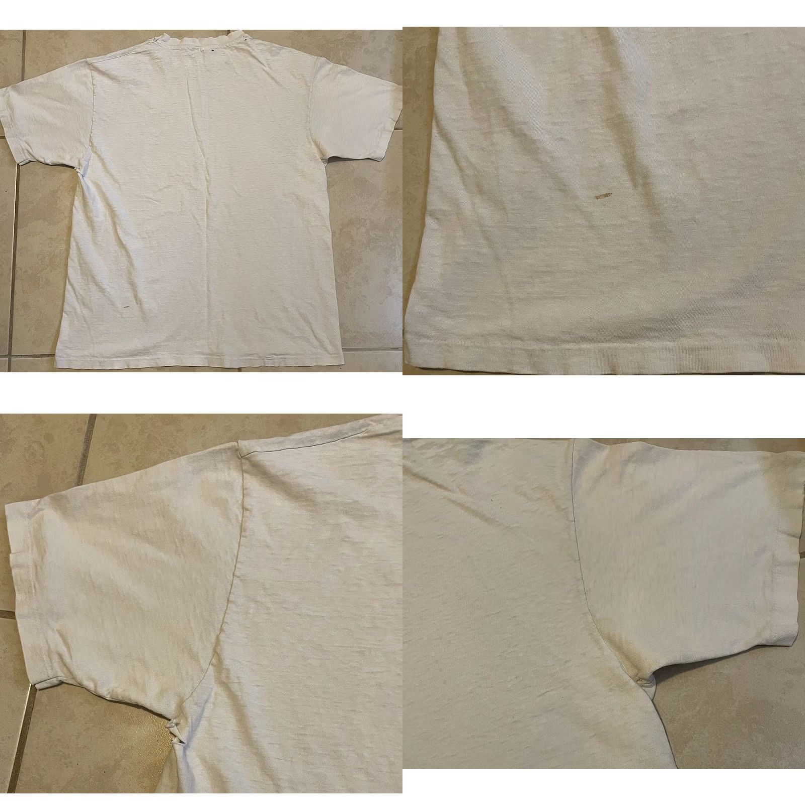 Vintage VINTAGE World Cup Regatta Shirt M White Thrashed Faded 80s 90s Surf Beach Grunge Single Stitch Mens T-Shirt Size US M / EU 48-50 / 2 - 10 Thumbnail