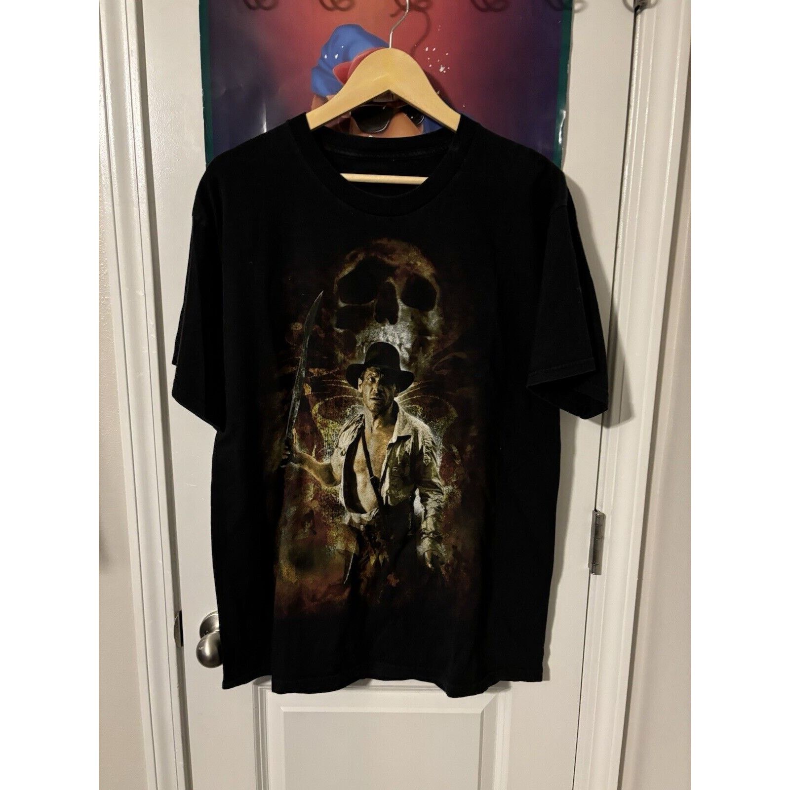 Other Vintage indiana jones rare movie promo black Shirt temple Size US M / EU 48-50 / 2 - 1 Thumbnail