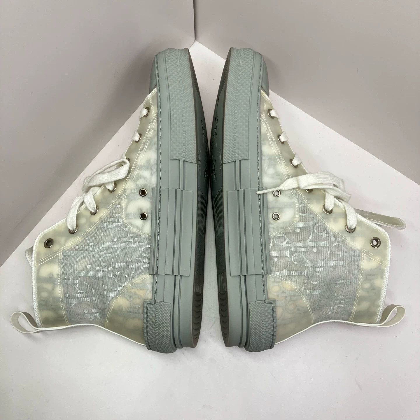 Dior dior b23 grey monogram high-top sneakers Size US 10 / EU 43 - 5 Thumbnail