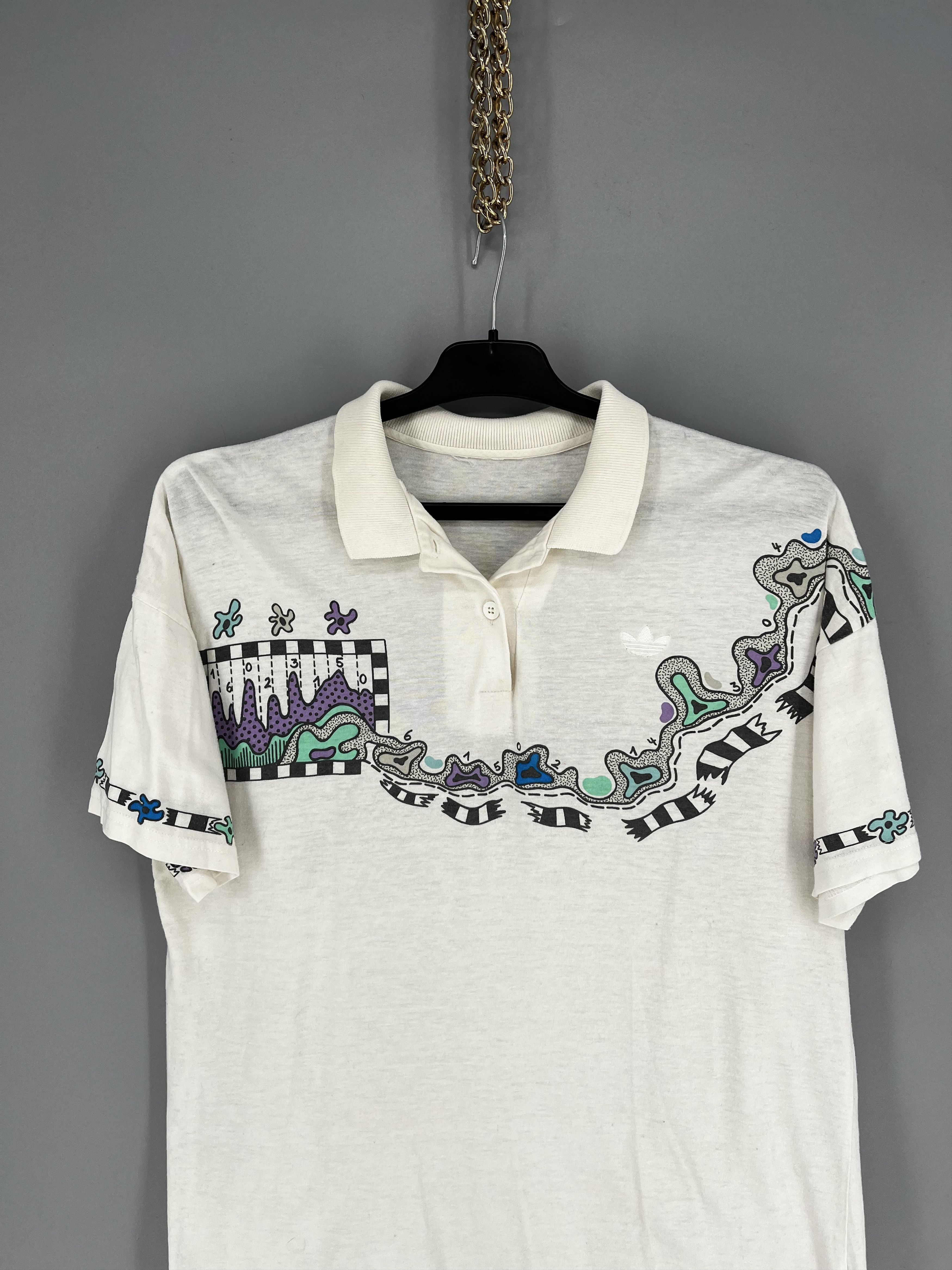 Adidas VTG Adidas Steffi Graf floral film logo flower Andre Agassi Size US S / EU 44-46 / 1 - 6 Thumbnail