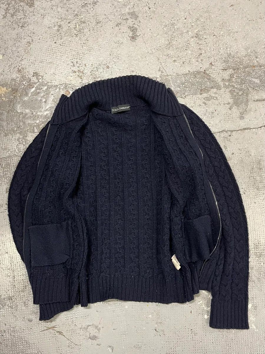 Dolce & Gabbana 2000s Dolce & Gabbana Navy Wool Zip-up Sweater Size US S / EU 44-46 / 1 - 7 Thumbnail