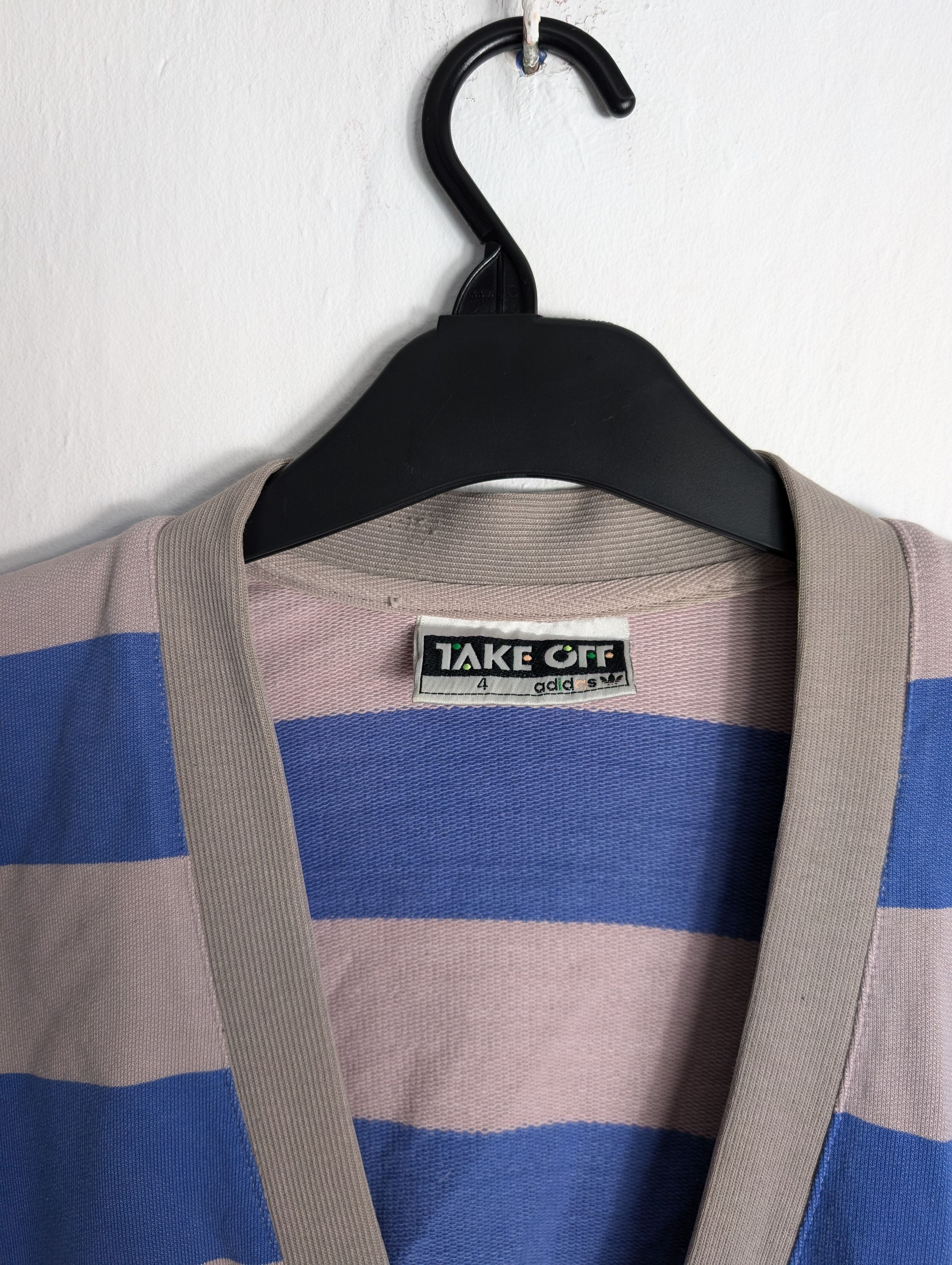 Adidas Vintage Adidas Take Off Striped Cardigan 8Os Retro Boxy Y2K Size US M / EU 48-50 / 2 - 3 Thumbnail