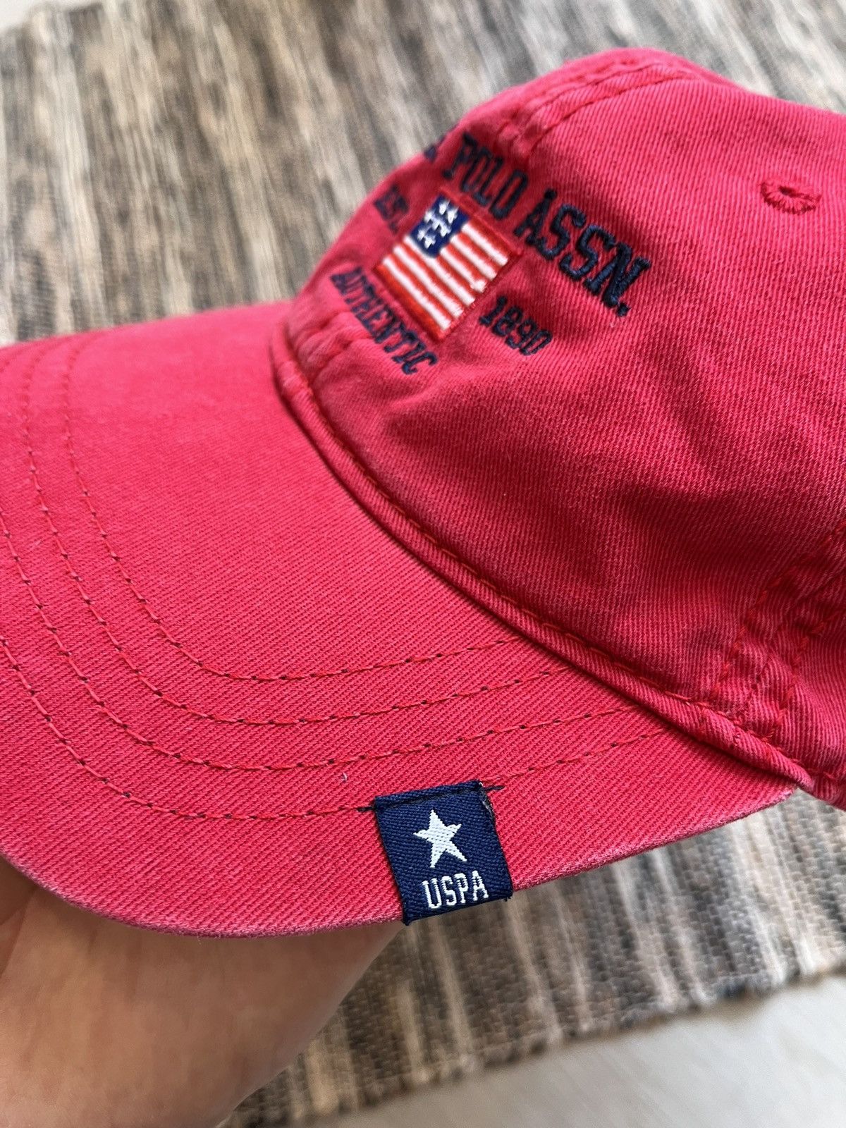 U.S. Polo Assn. × Vintage Vintage cap US Polo uspa fade red 5 panel USA Size ONE SIZE - 10 Thumbnail