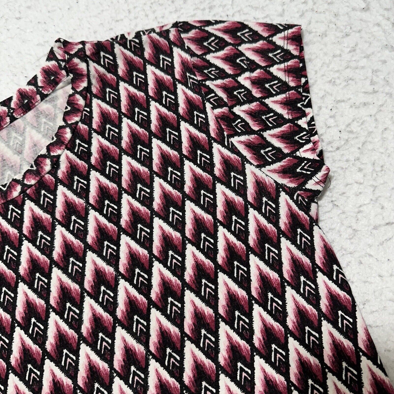 H&M H&M Medium Blouse Stretch Black Pink Geometric Pattern Top Size M / US 6-8 / IT 42-44 - 5 Thumbnail