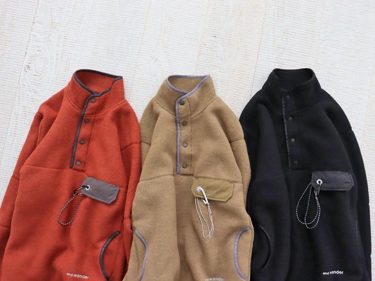 And Wander 574-1281098 2021 and wander wool fleece pullover quartersnap Size US M / EU 48-50 / 2 - 19 Thumbnail
