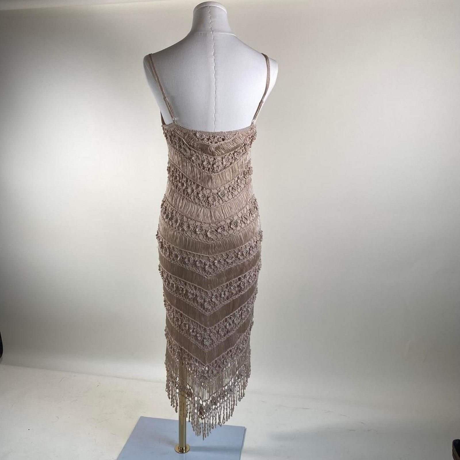 Other Vintage boho crochet fringe maxi dress Size XS / US 0-2 / IT 36-38 - 3 Thumbnail