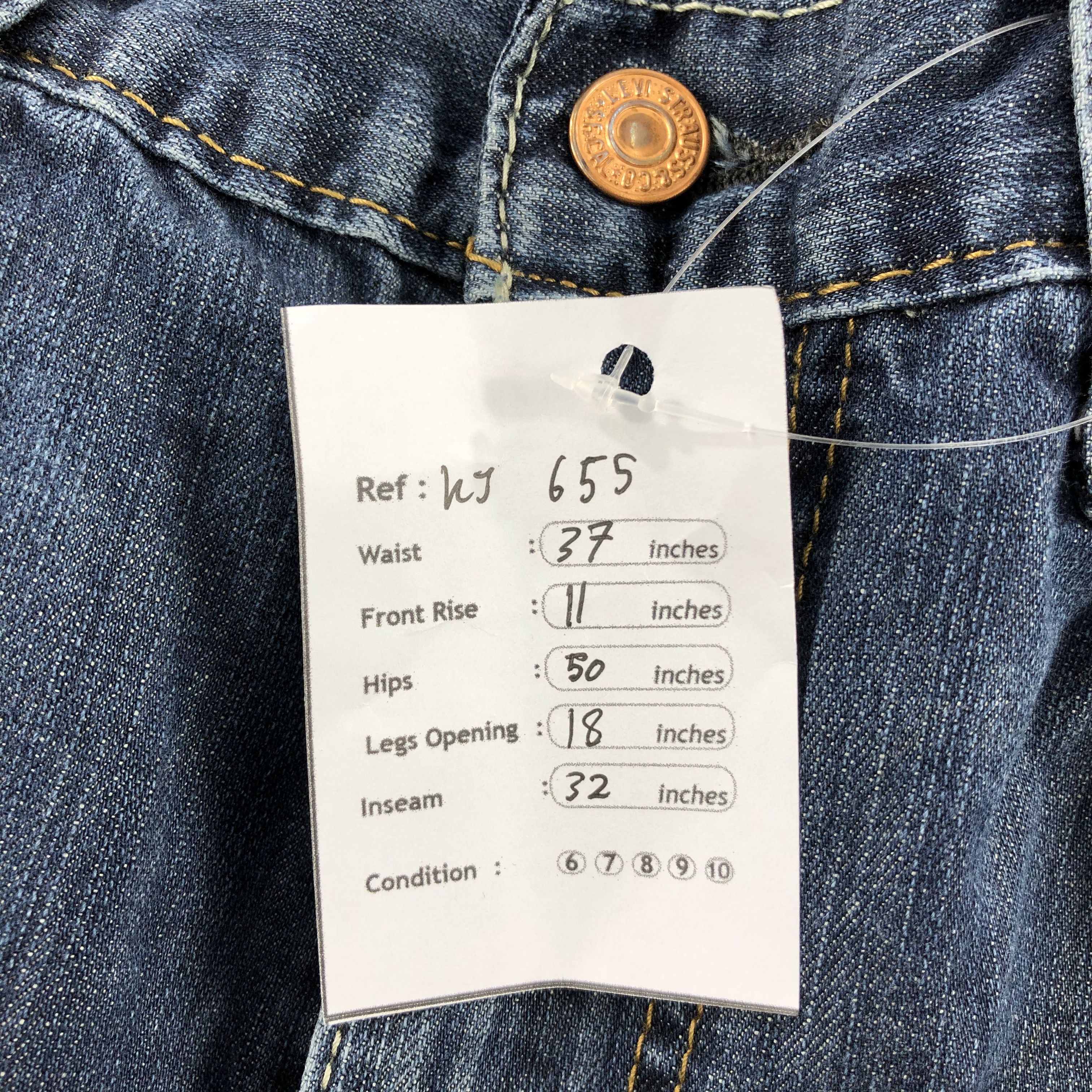 Levi's Vintage Levis 514 Jeans Blue Wash Denim KJ655 Size US 36 / EU 52 - 13 Thumbnail