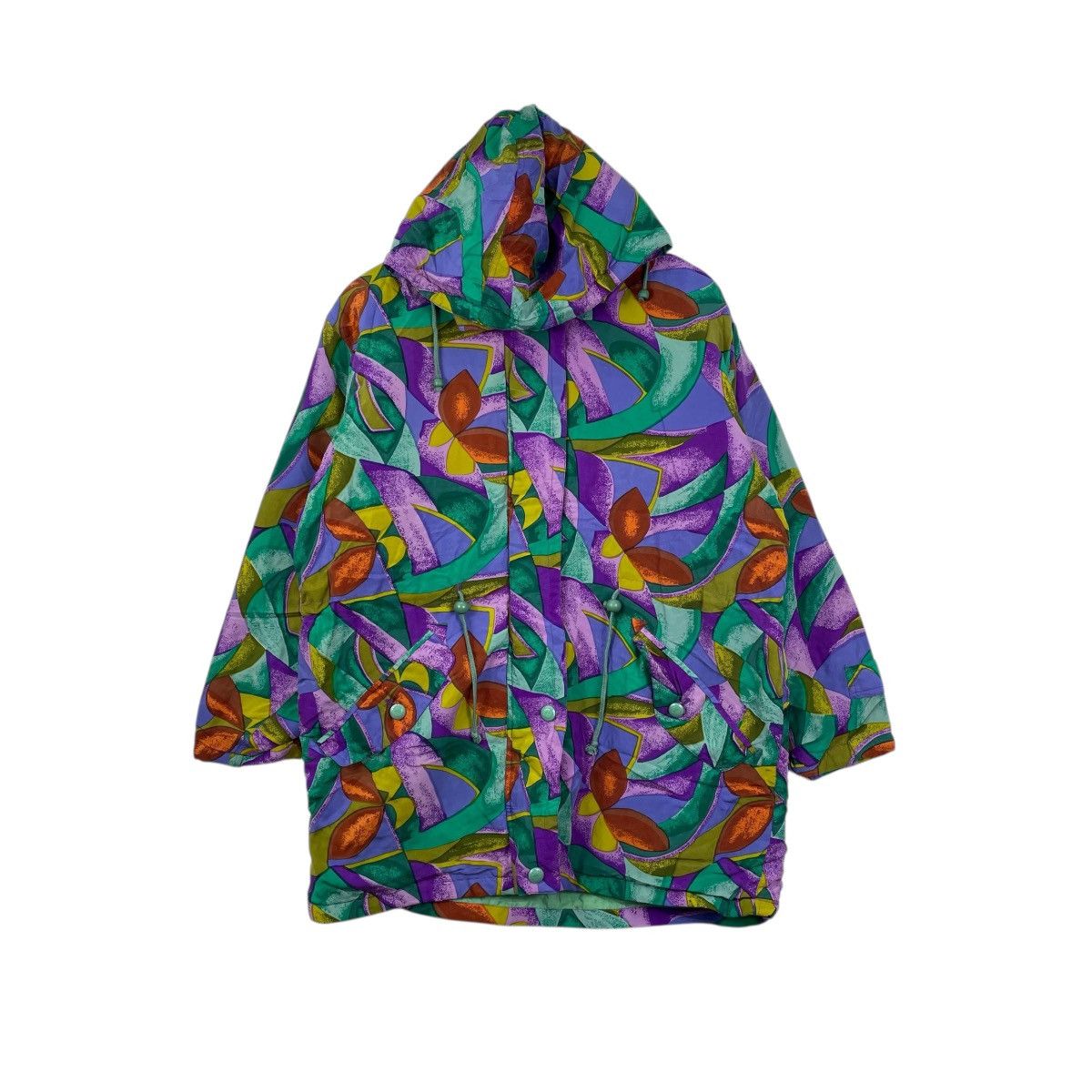 Vintage Vintage 90s All Over Print Floral Patterned Parka Long Coat Size US XL / EU 56 / 4 - 1 Thumbnail