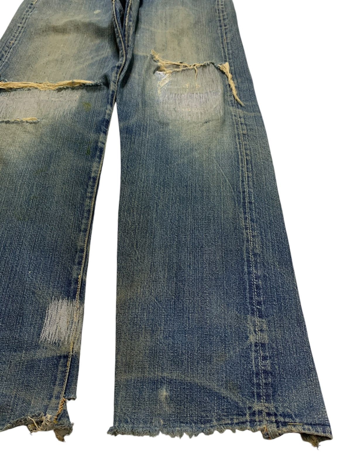 Japanese Brand × The Real McCoy's Vintage Mc Coy Selvedge Mud Wash Distressed Baggy Jeans Size US 31 - 9 Thumbnail