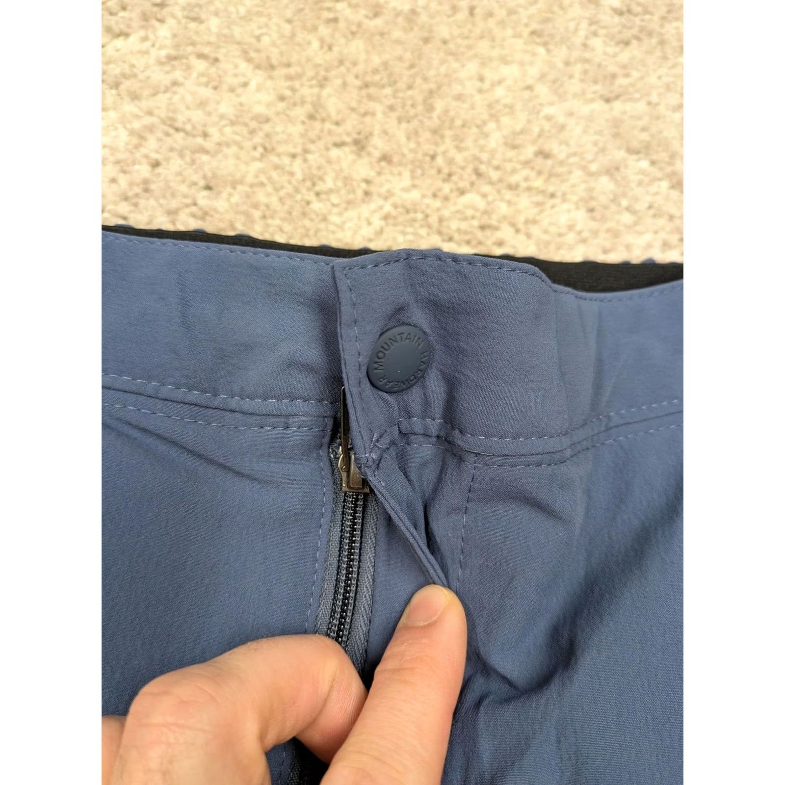 Mountain Hardwear Mountain Hardwear Pants Mens Small Blue Fleece Lined Softshell Snow Insulated Size US 29 - 3 Thumbnail